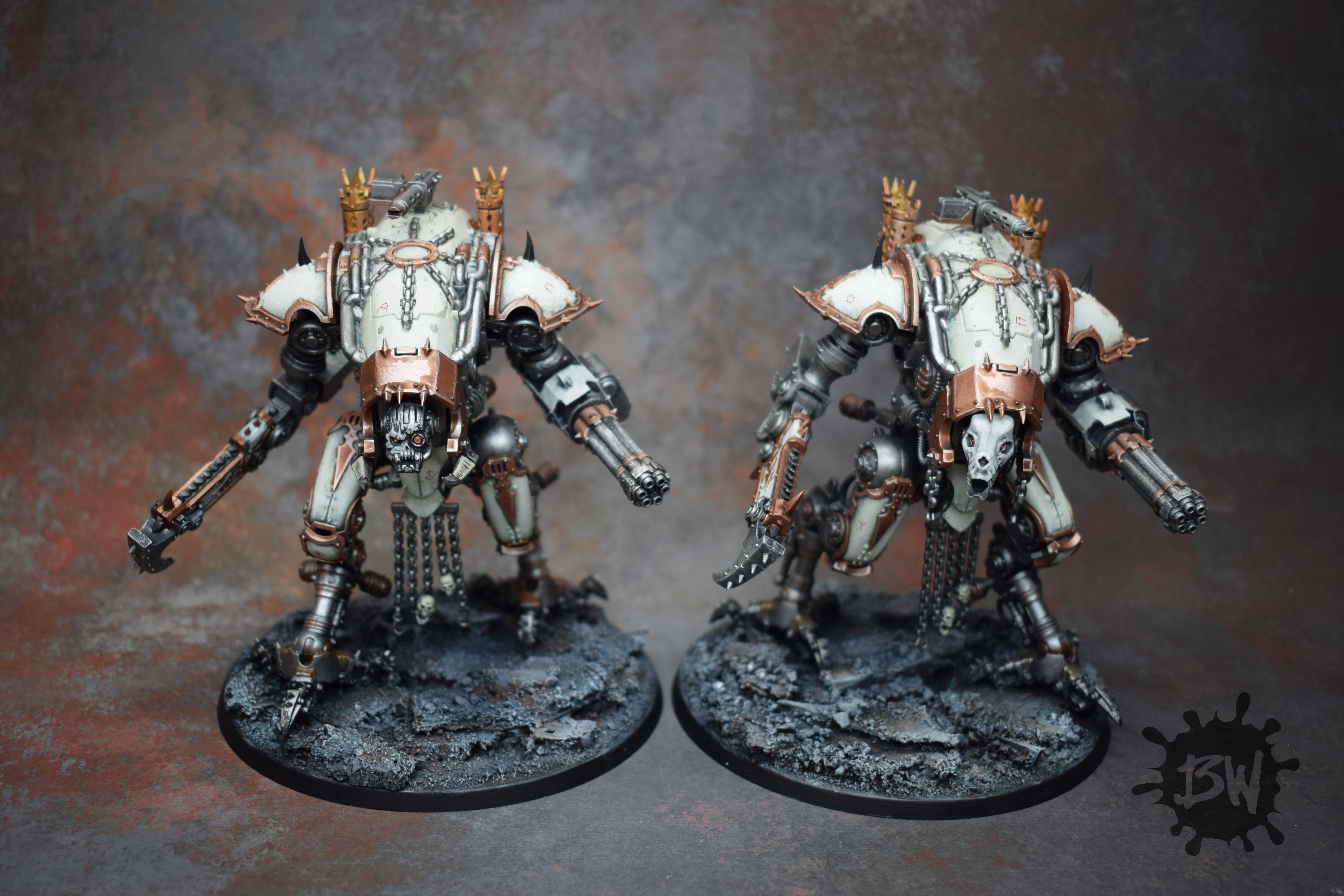 30k, Bw, Chaos, Chaos Knights Army, Games Workshop, War Dog, Warhammer 40,000, Warhammer Fantasy