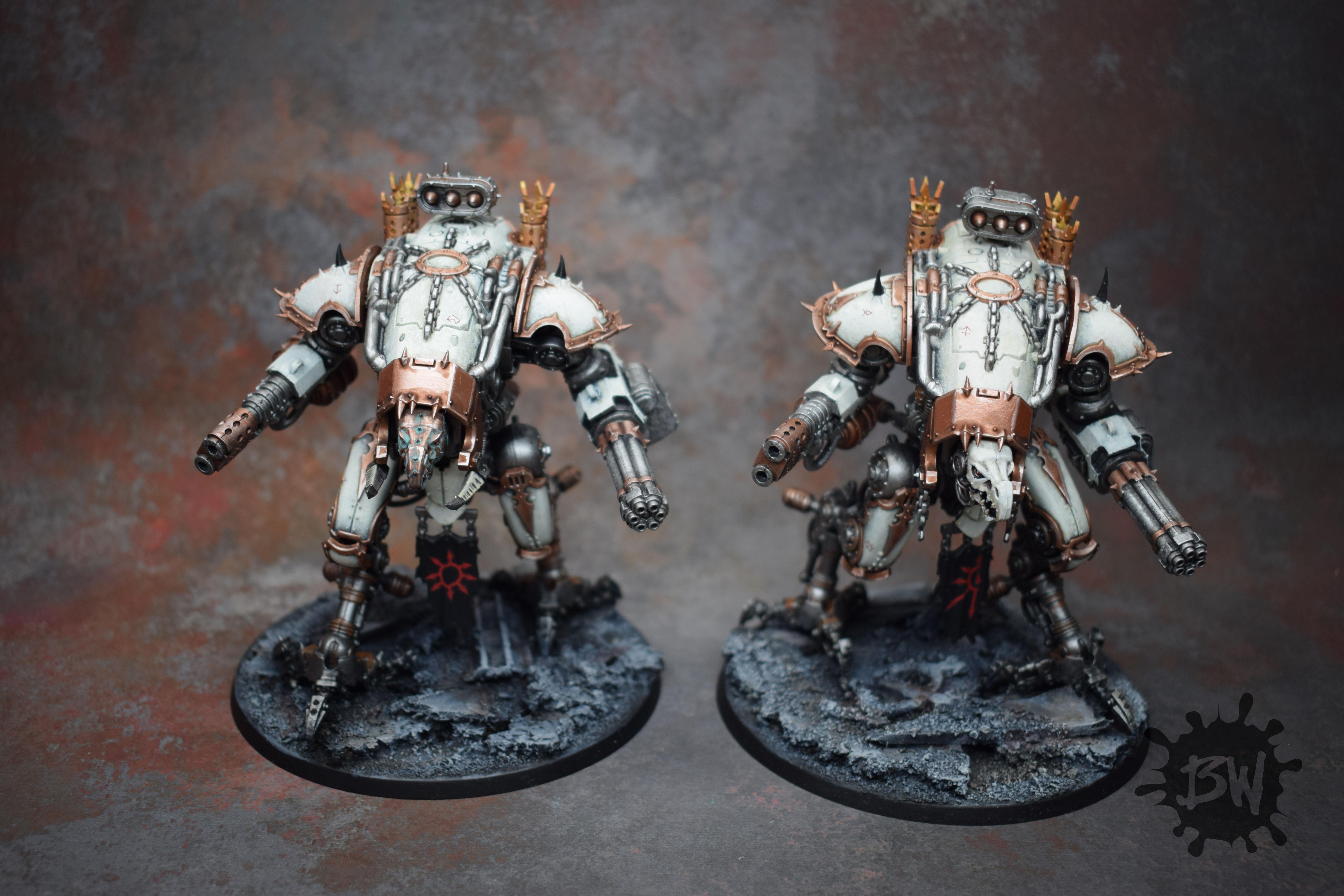 30k, Bw, Chaos, Chaos Knights Army, Games Workshop, War Dog Brigands, Warhammer 40,000, Warhammer Fantasy