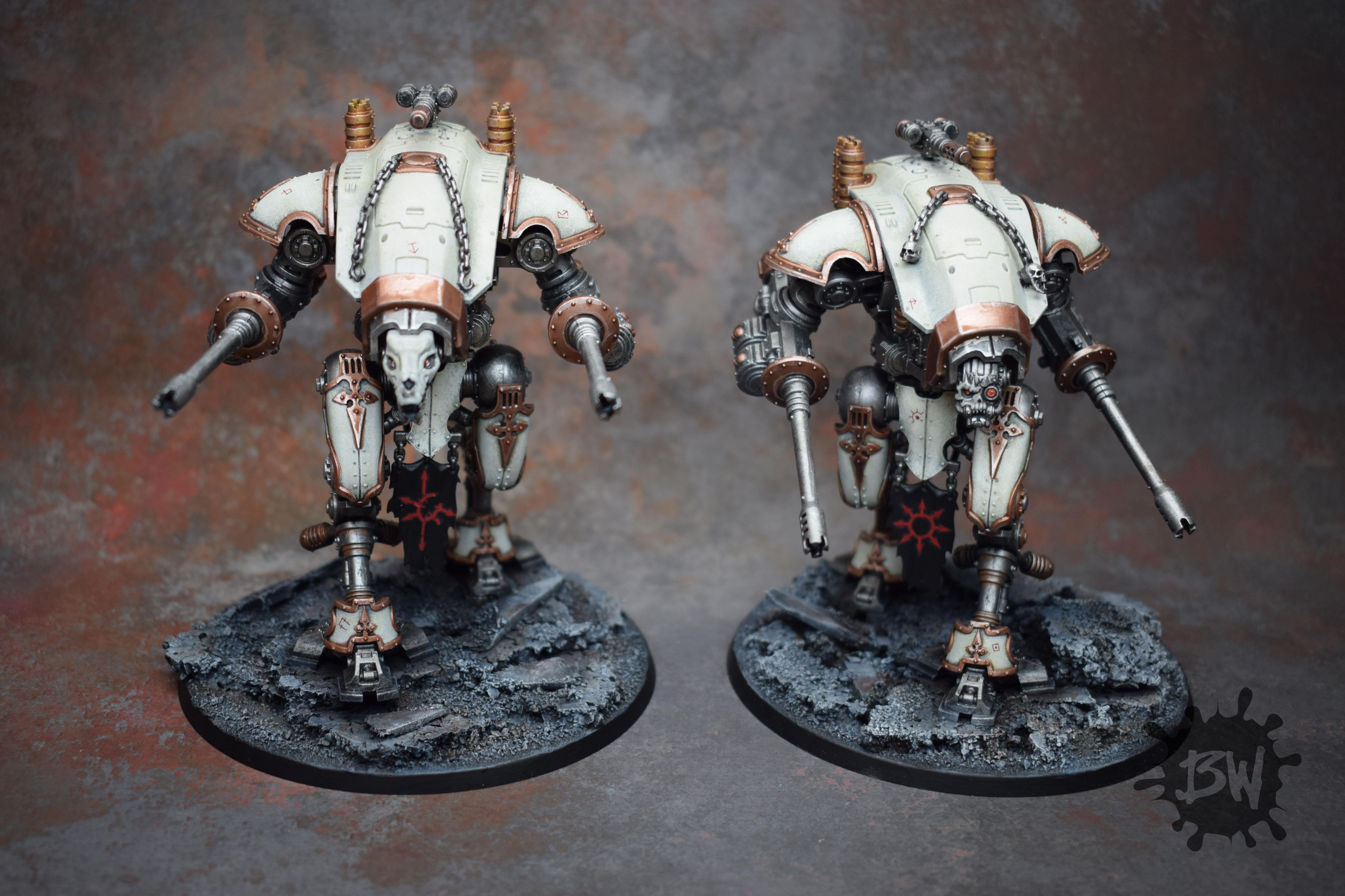 30k, Bw, Chaos, Chaos Knights Army, Games Workshop, War Dog Executioners, Warhammer 40,000, Warhammer Fantasy