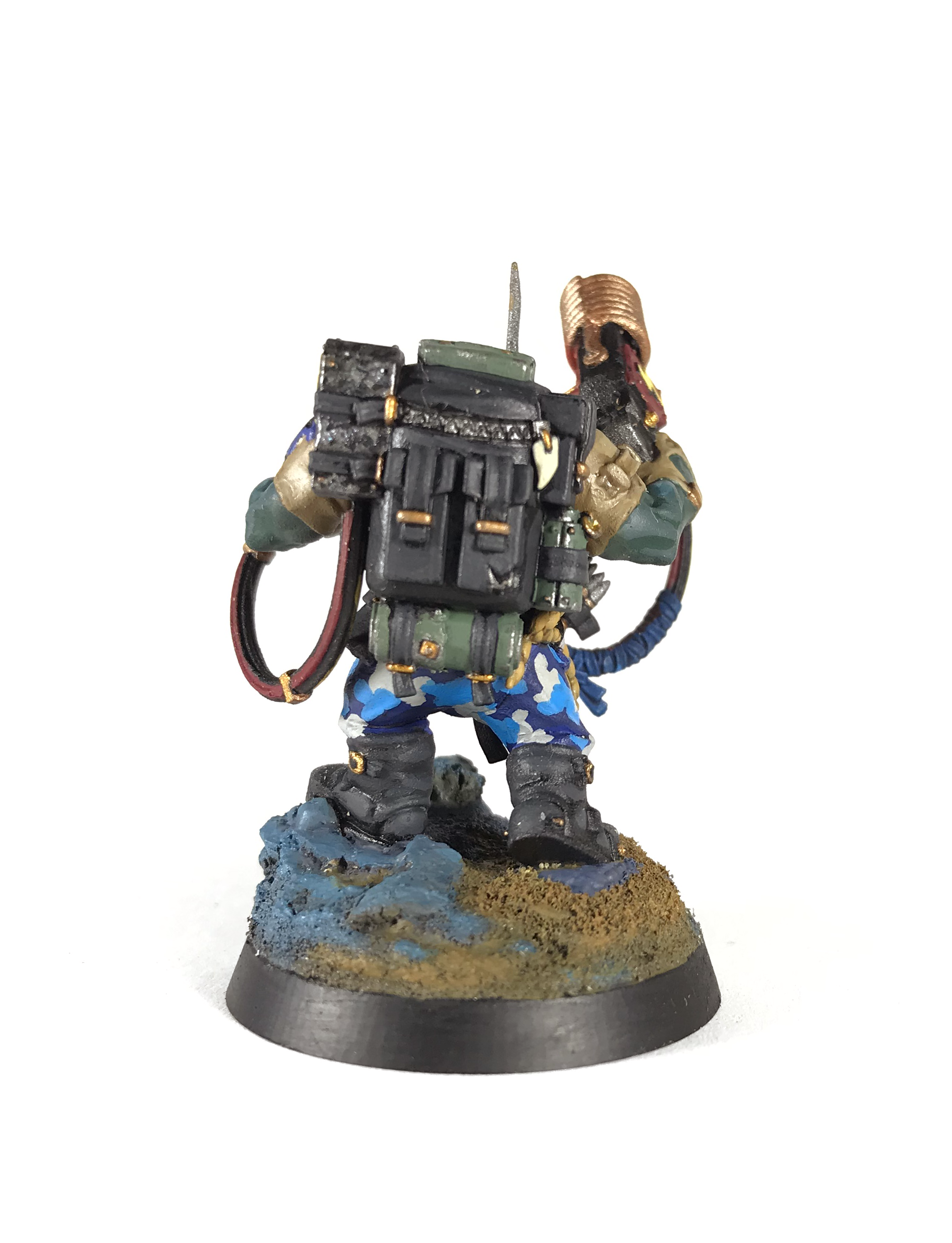 Blue Camo, Camouflage, Comms Boy, Deathskulls, Kommando, Orks, Shokka Pistol, Warhammer 40,000