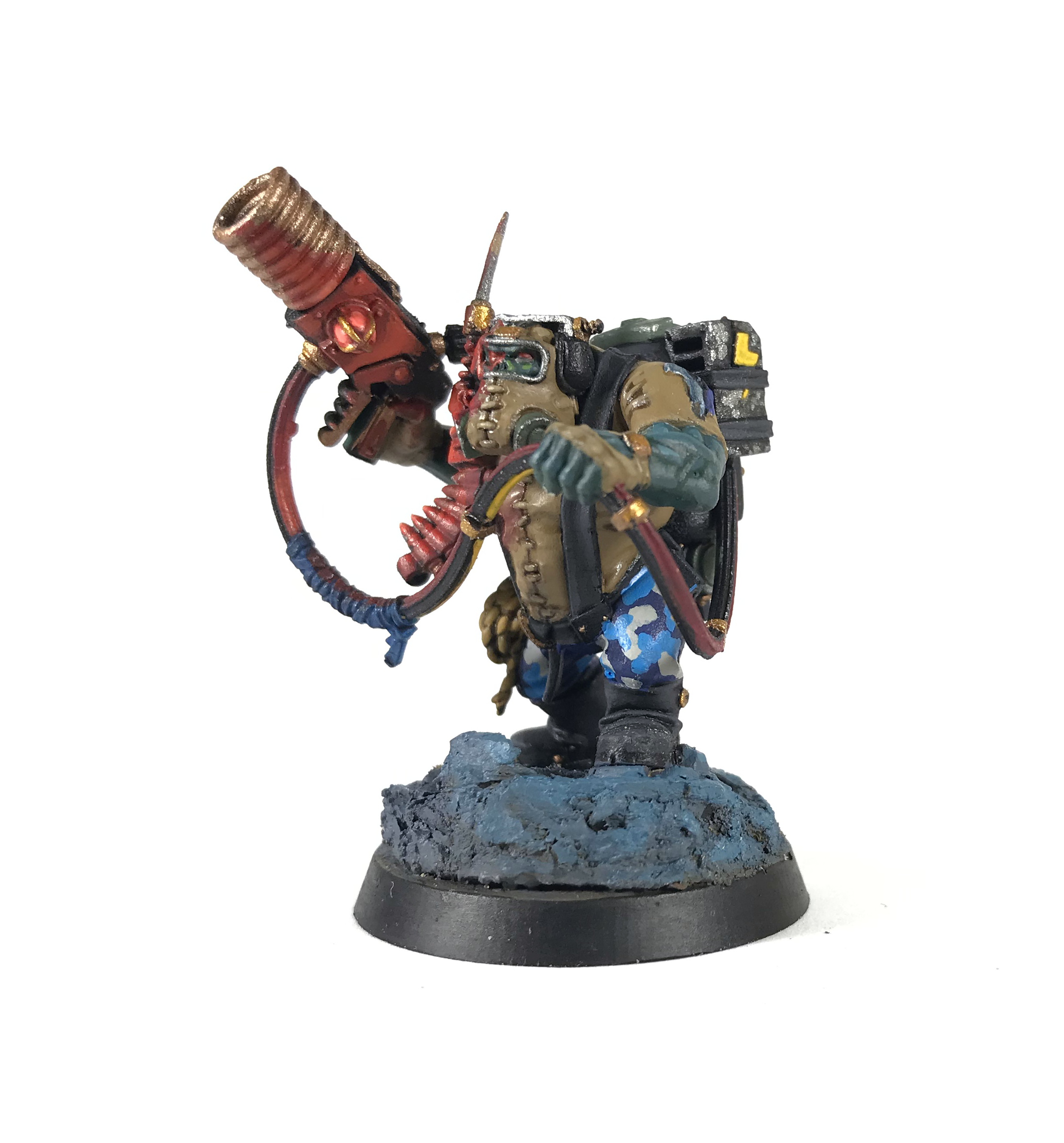 Blue Camo, Camouflage, Comms Boy, Deathskulls, Kommando, Orks, Shokka Pistol, Warhammer 40,000