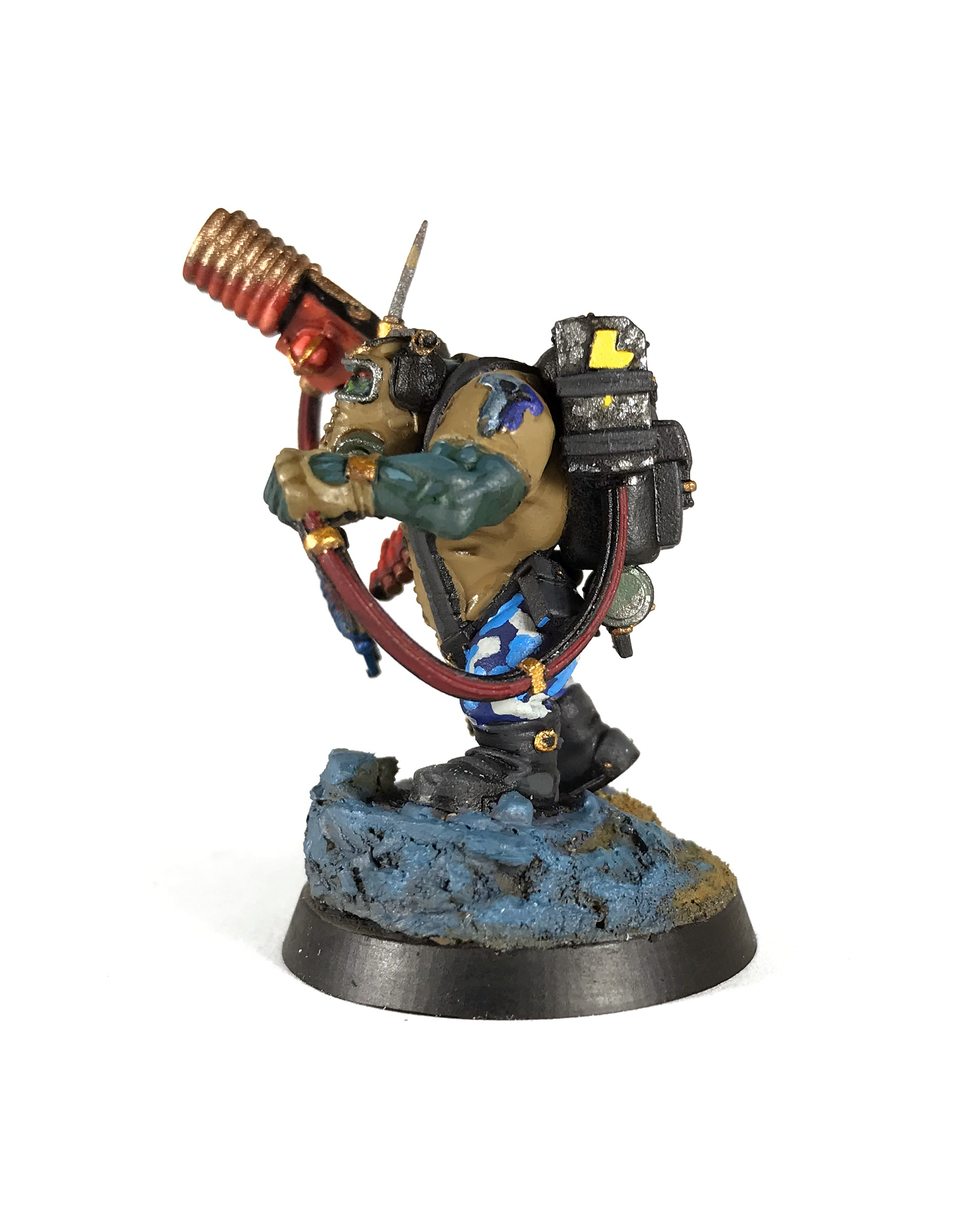 Blue Camo, Camouflage, Comms Boy, Deathskulls, Kommando, Orks, Shokka Pistol, Warhammer 40,000