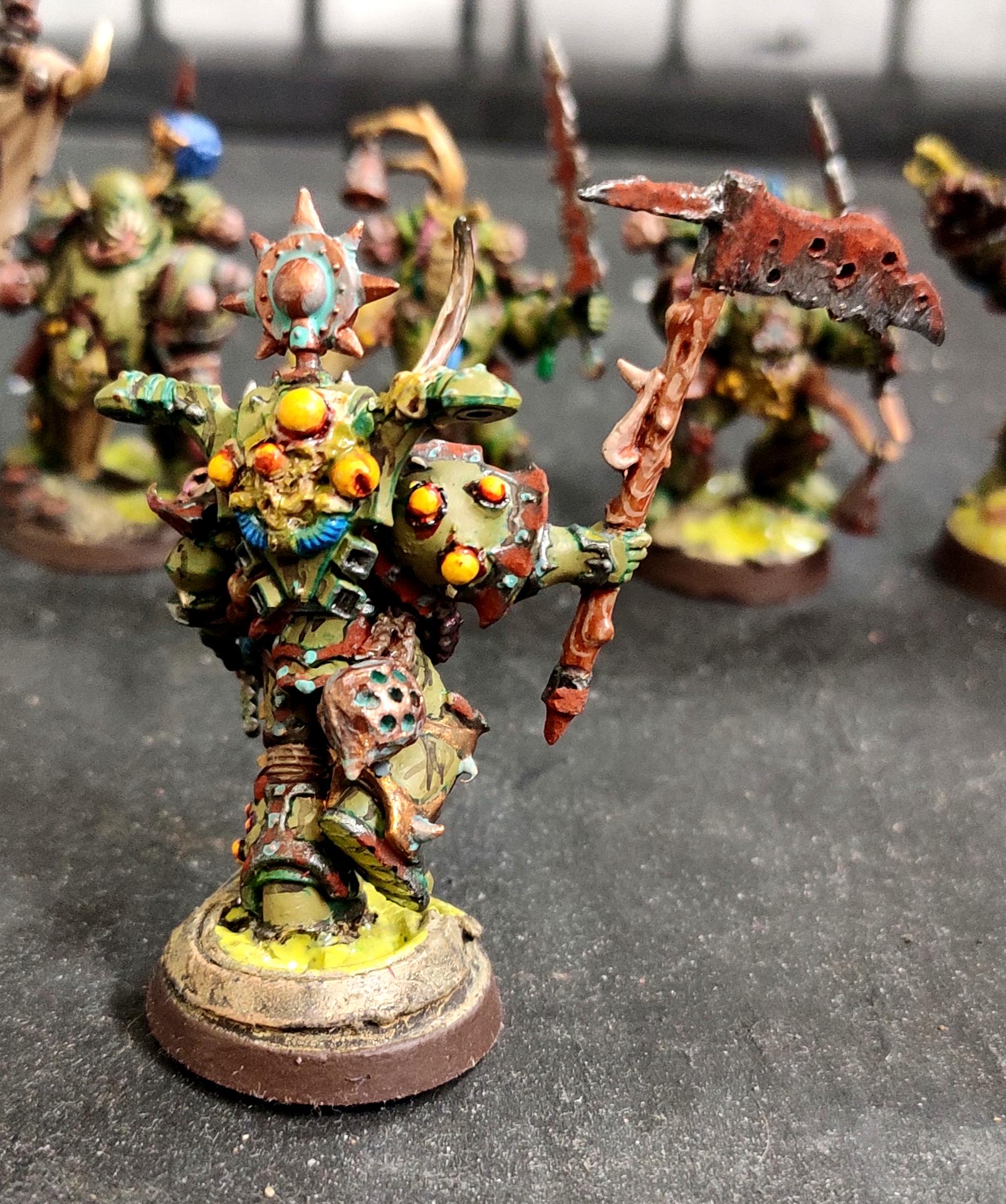 Aspiring Champion, Blight, Chaos, Chaos Space Marines, Conversion, Dark Vengeance, Death Guard, Decay, Disease, Heresy, Heretic Astartes, Infantry, Nurgle, Pestilence, Plague, Plague Marines, Regiment, Rot, Rust, Sculpting, Scythe, Traitor Legions, Warhammer 40,000