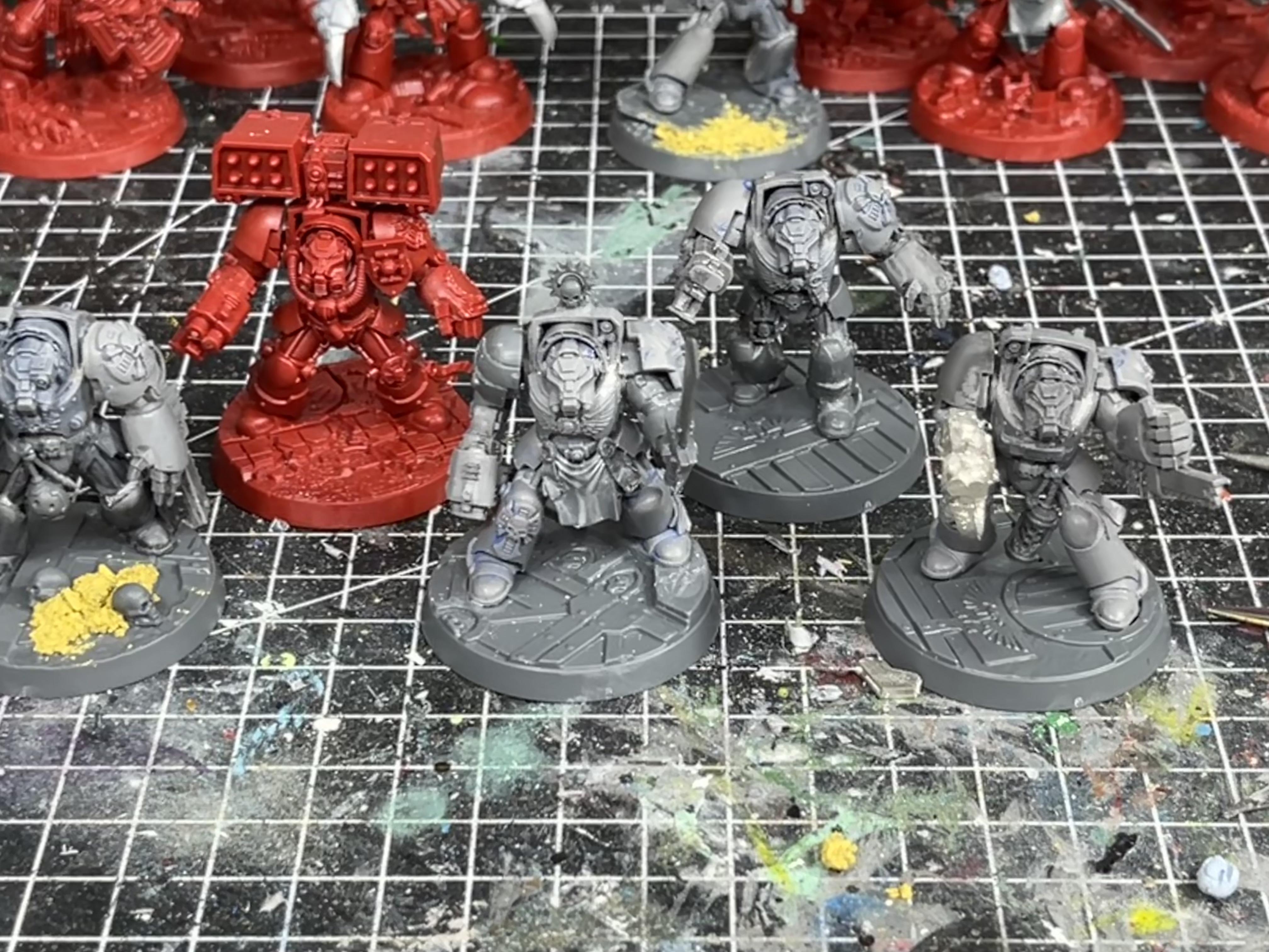 Series 2, Space Marine Heroes, Space Marines, Terminator Armor, Void Panthers, Warhammer 40,000, Work In Progress