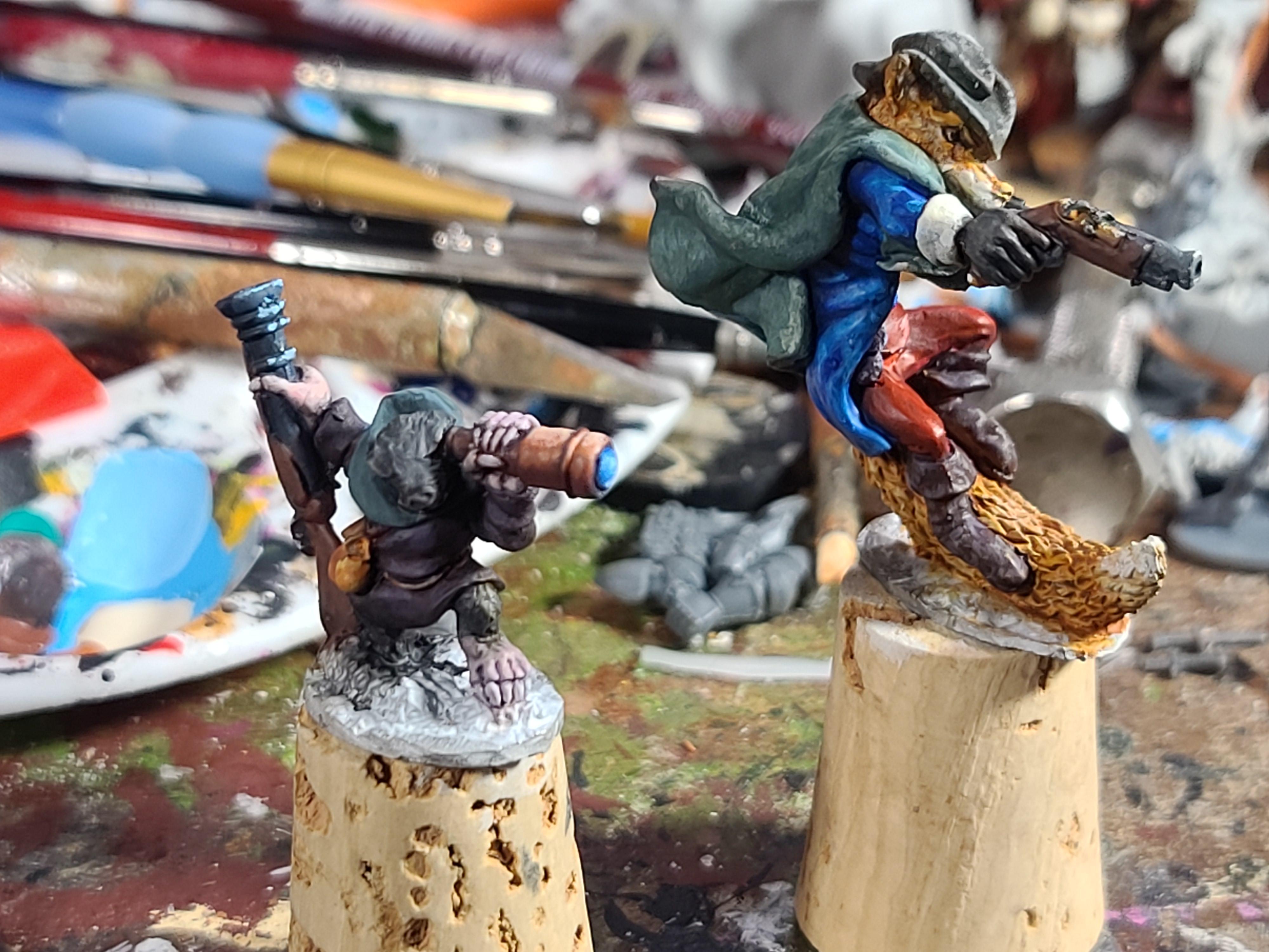 Animal Adventurers, Burrows And Badgers, Dungeons And Dragons, Firearm, Fox, Mole, Oathsworn Miniatures