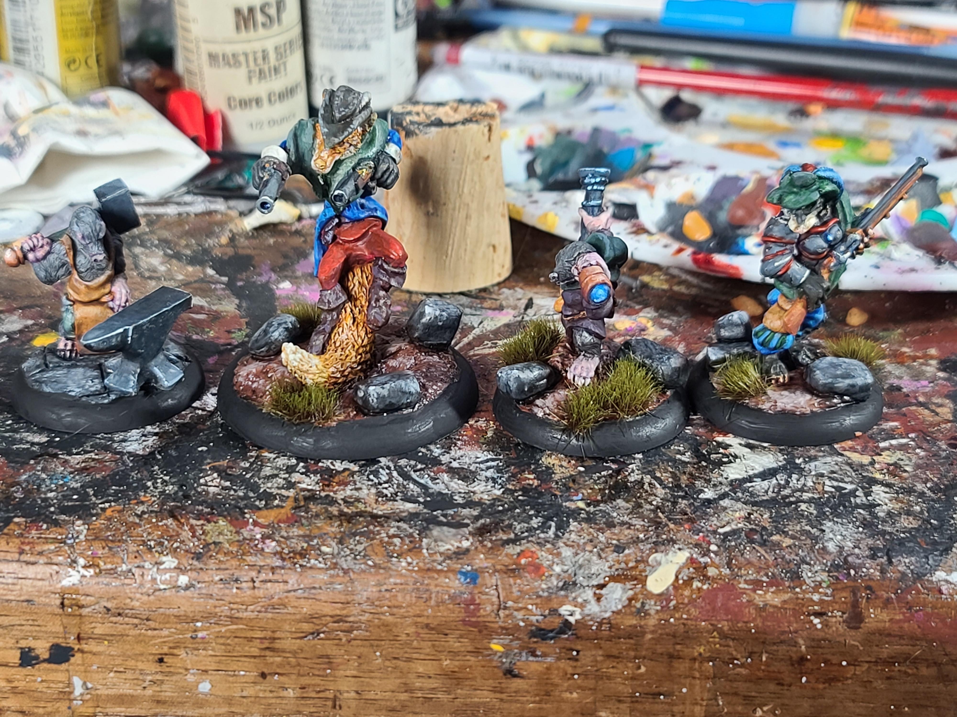 Animal Adventurers, Anvil, Burrows And Badgers, Dungeons And Dragons, Ferret, Firearms, Fox, Furry, Mole, Oathsworn Miniatures, Smith