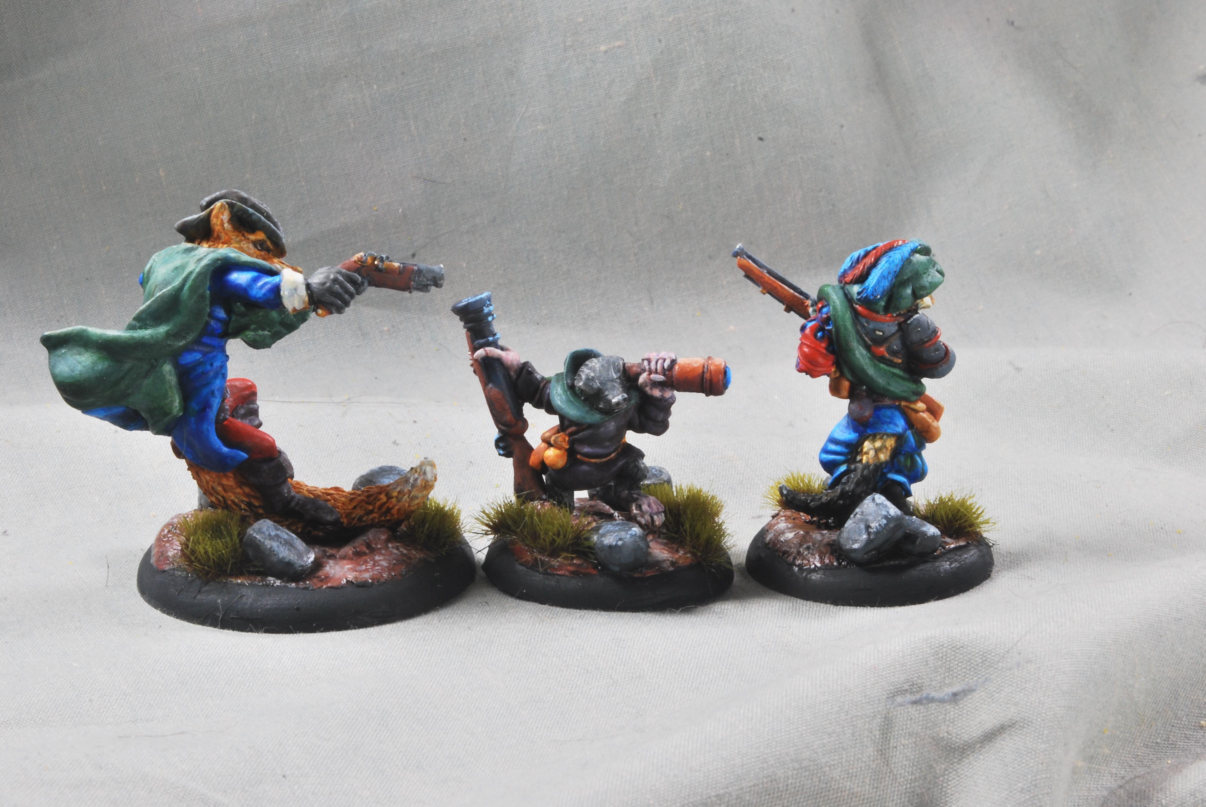Animal Adventurers, Burrows And Badgers, Dungeons And Dragons, Ferret, Firearms, Fox, Metal, Mole, Mustelid, Oathsworn Miniatures