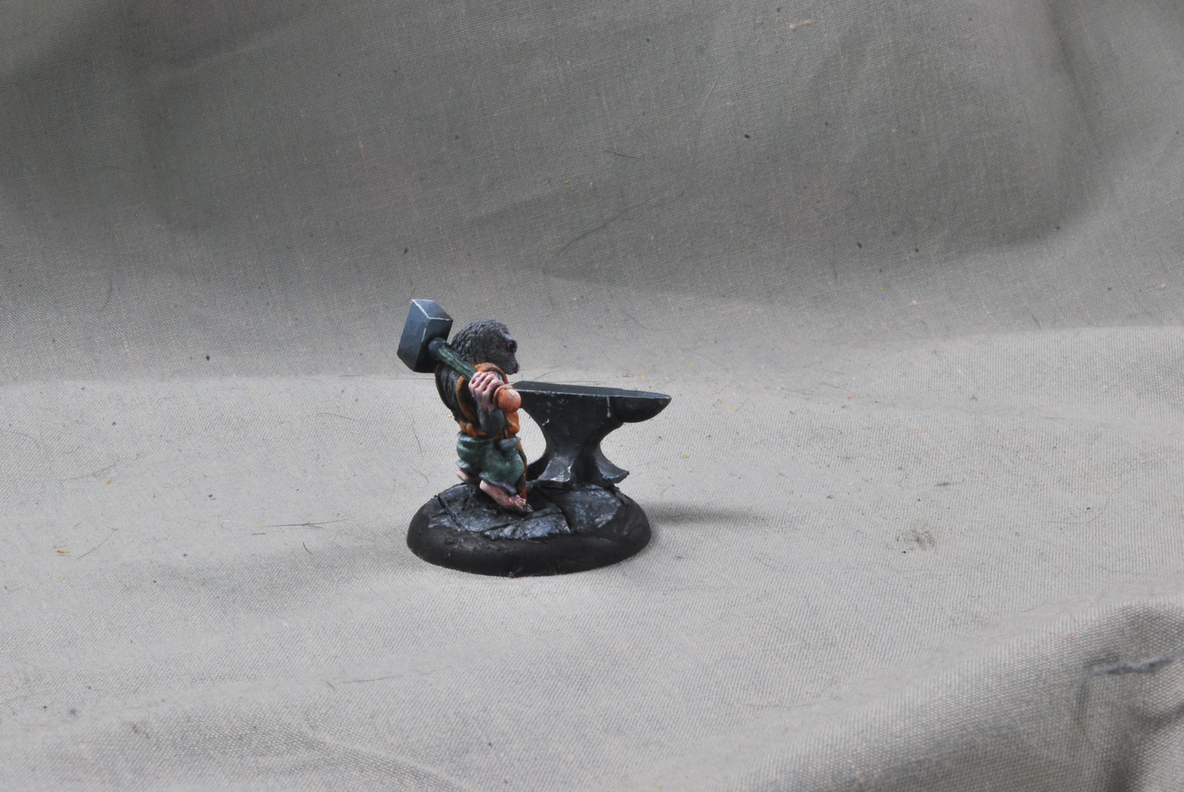 Animal Adventurers, Anvil, Burrows And Badgers, Dungeons And Dragons, Metal, Mole, Oathsworn Miniatures, Smith