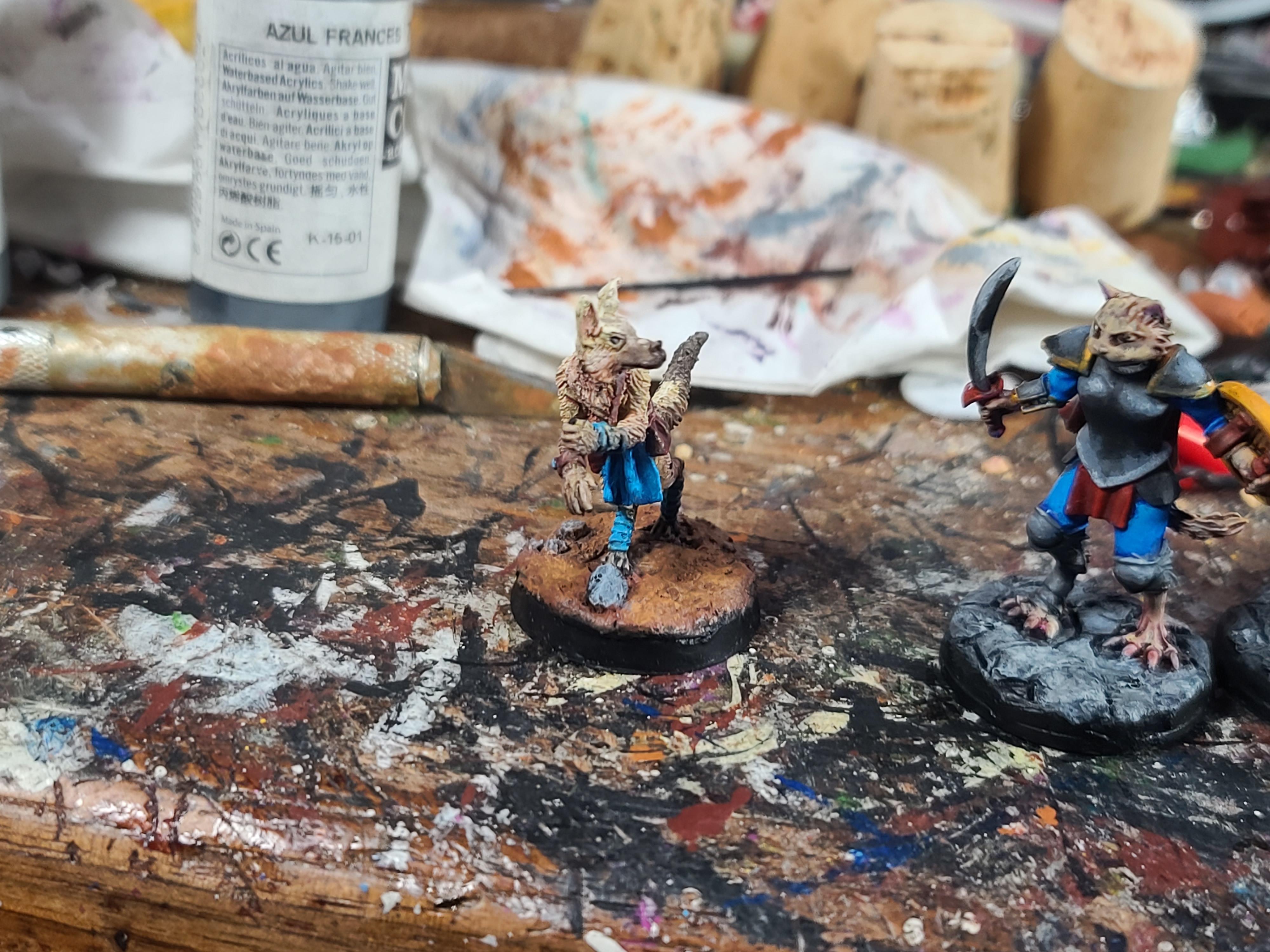 28mm, Animal Adventurers, Furry, Metal, Reaper Miniatures, Warhammer Fantasy, Werejackal