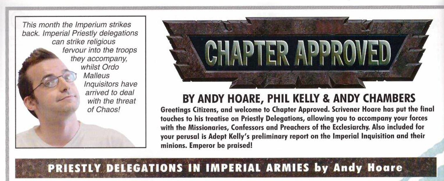 3rd Edition, Imperial Guard, Imperial Priests, Inquisition, Retro Review, Warhammer 40,000