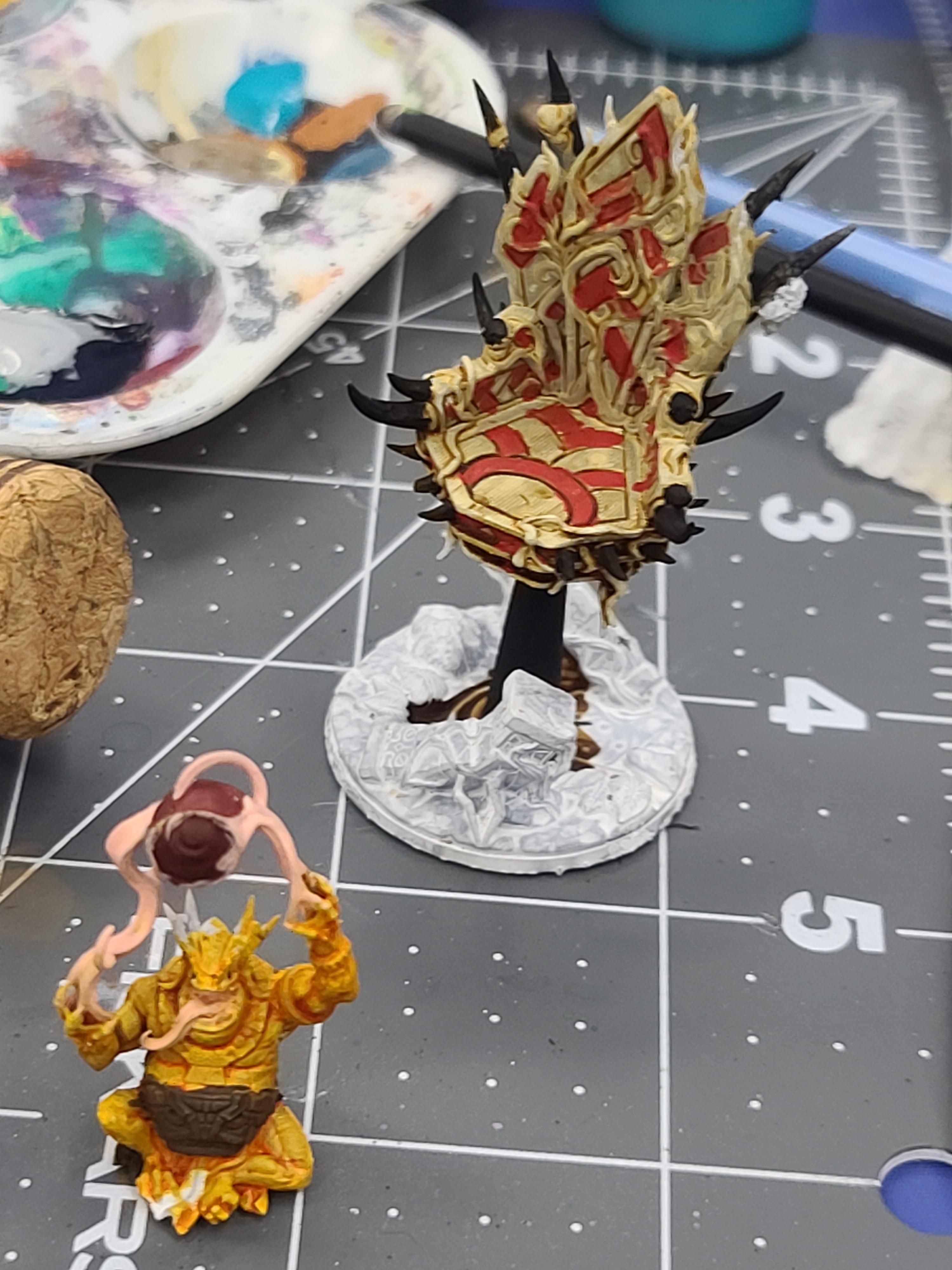 10mm, 3d Printed, Forest Dragon Design, Lizardmen, Mage Preist, Mgs Miniatures, Slann, Warhammer Fantasy, Warmaster
