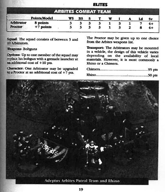 3rd Edition, 3rd Edition Adeptus Arbites, Adeptus Arbites, Citadel Journal, Copyright Games Workshop, Retro Review