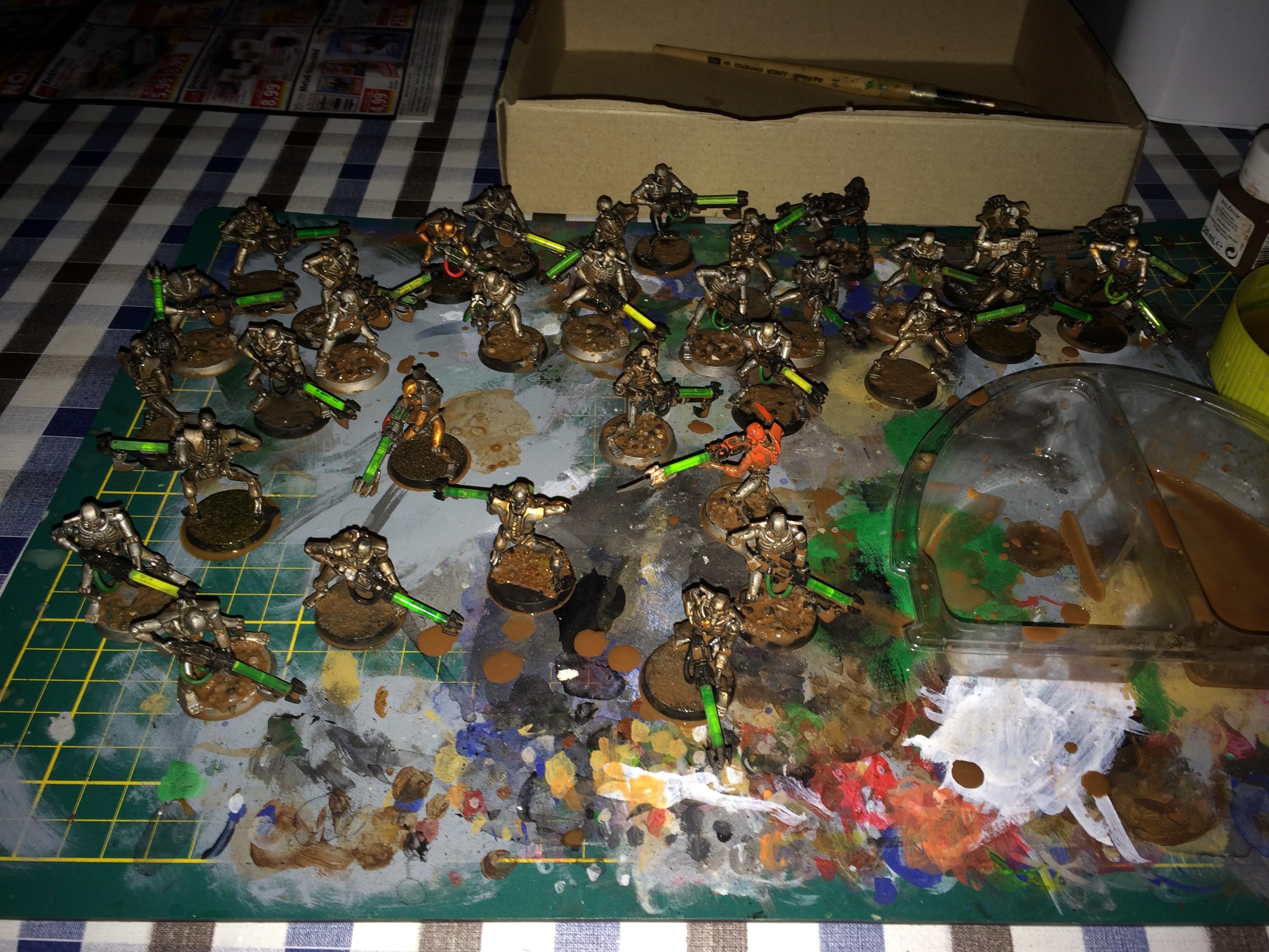 Conversion, Gaukler, Lord, Metallic, Necrons, Scratch Build, Skeletons, Undead, Warriors