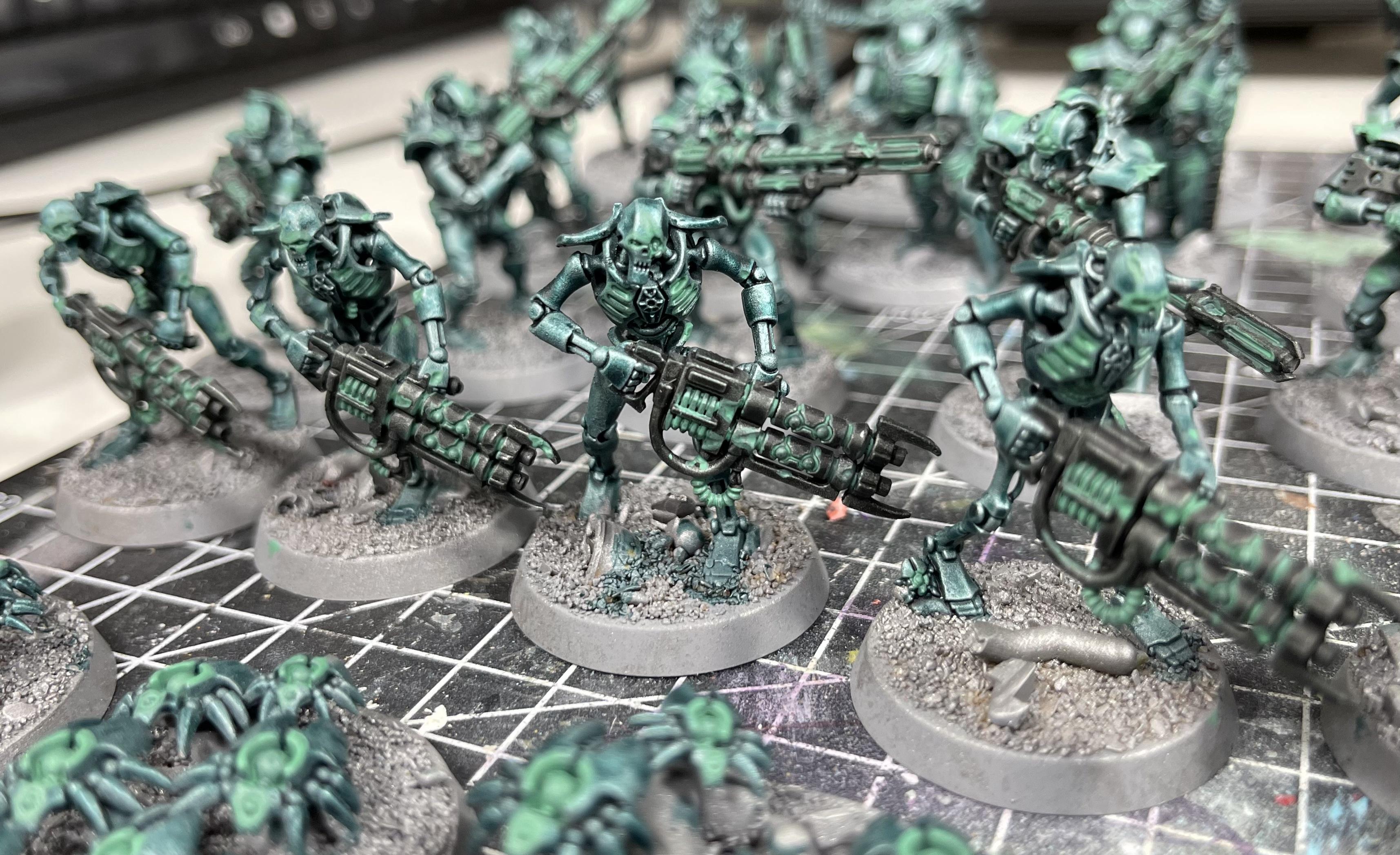 Necrons, Warhammer 40,000, Warriors, Work In Progress