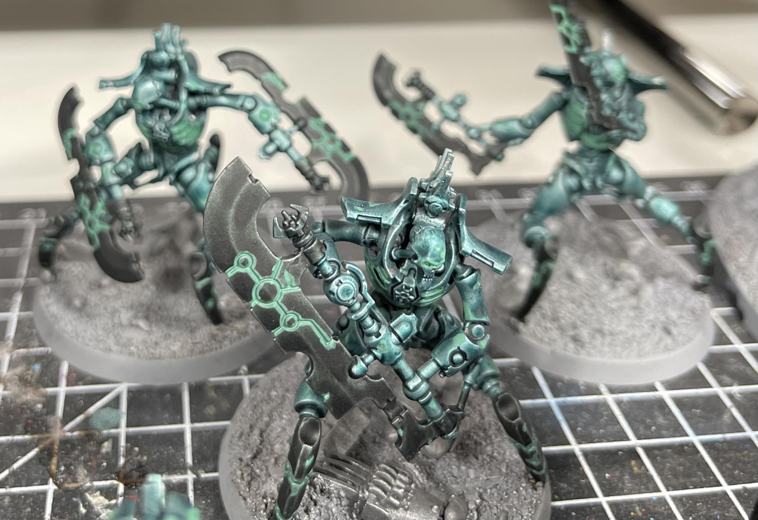 Necrons, Skorpekh Destroyers, Warhammer 40,000, Work In Progress