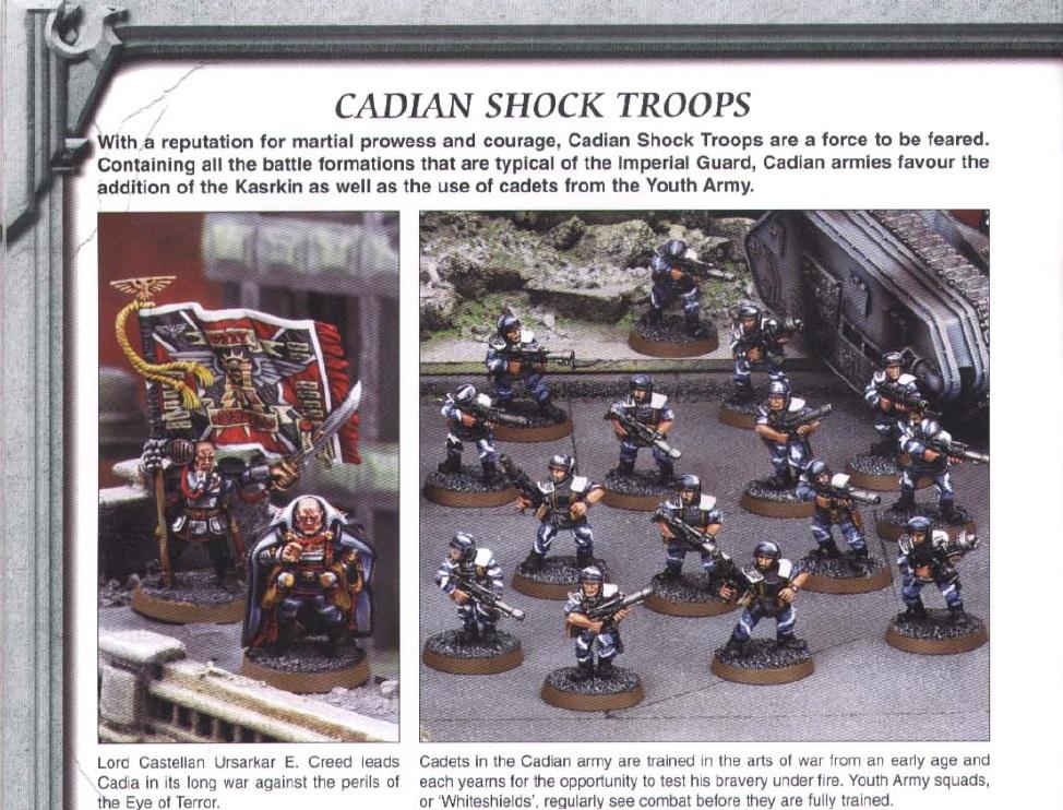3rd Edition, Cadians, Codex Eye Of Terror, Copyright Games Workshop, Imperial Guard, Retro Review