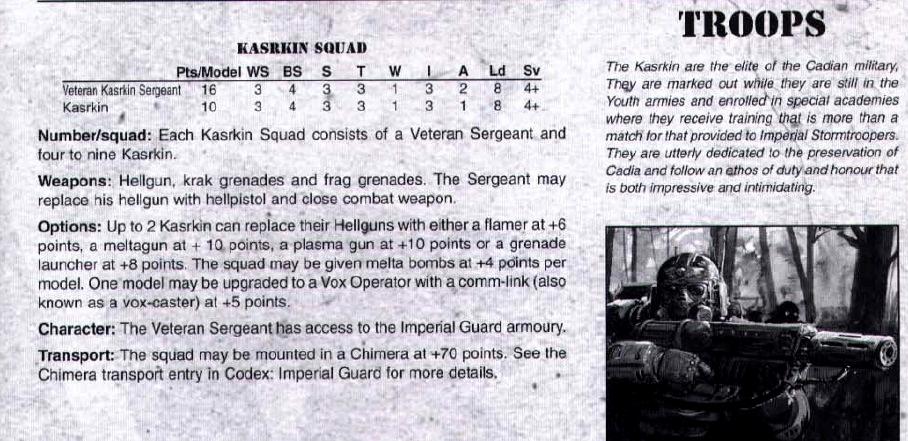 3rd Edition, Cadians, Codex Eye Of Terror, Copyright Games Workshop, Imperial Guard, Retro Review