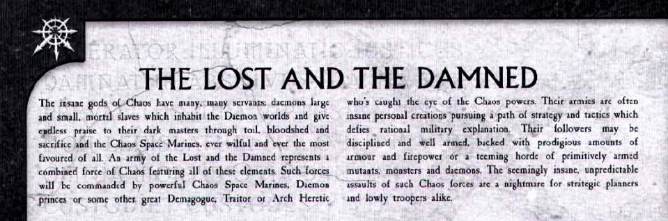 3rd Edition, Chaos, Codex Eye Of Terror, Copyright Games Workshop, Imperial Guard, Lost And The Damned, Mutant, Retro Review
