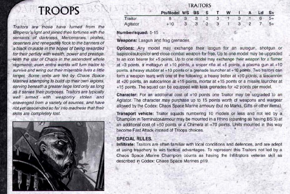 3rd Edition, Chaos, Codex Eye Of Terror, Copyright Games Workshop, Imperial Guard, Lost And The Damned, Mutant, Retro Review