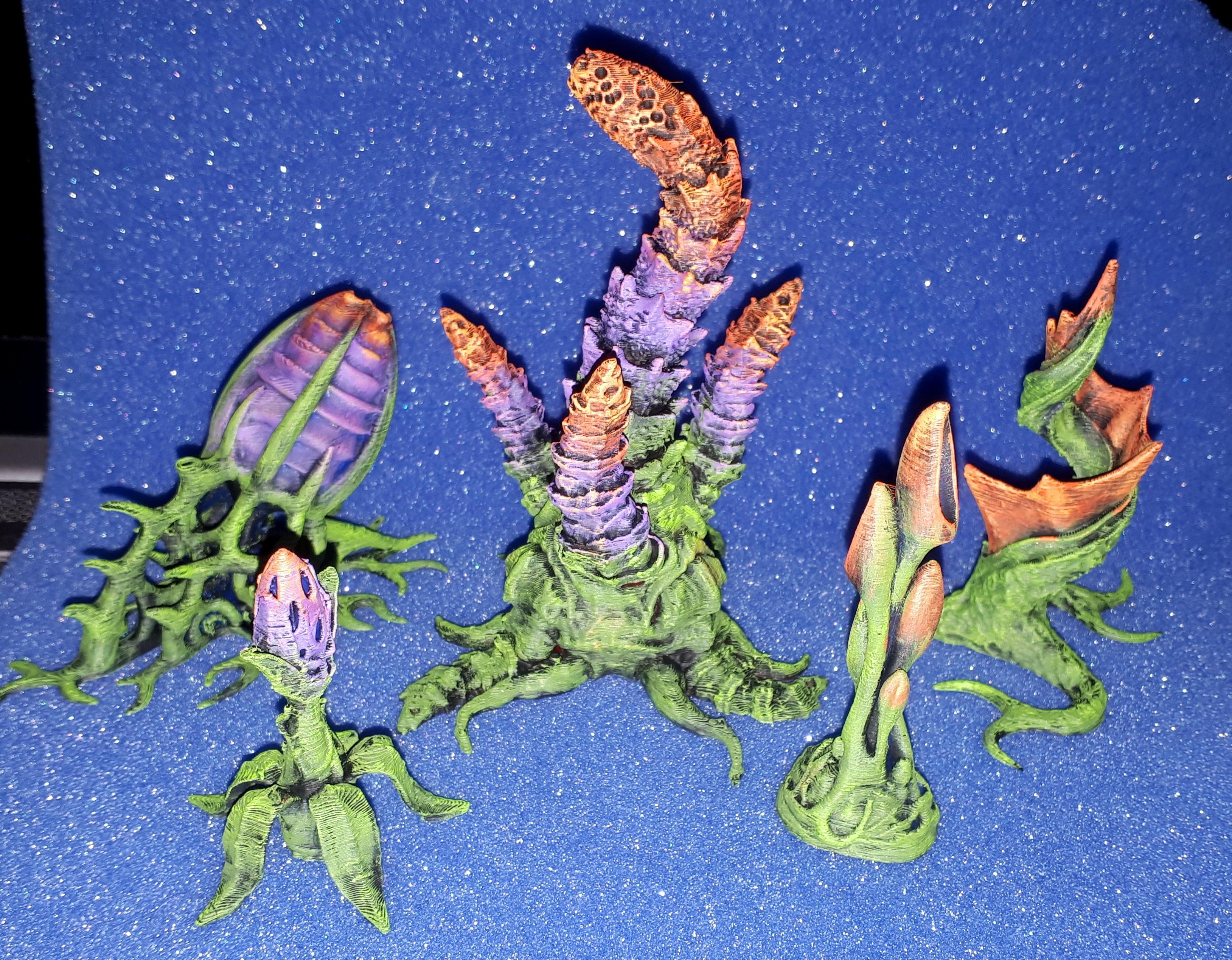 3d Printed, Terrain, 3d printed alien plant terrain