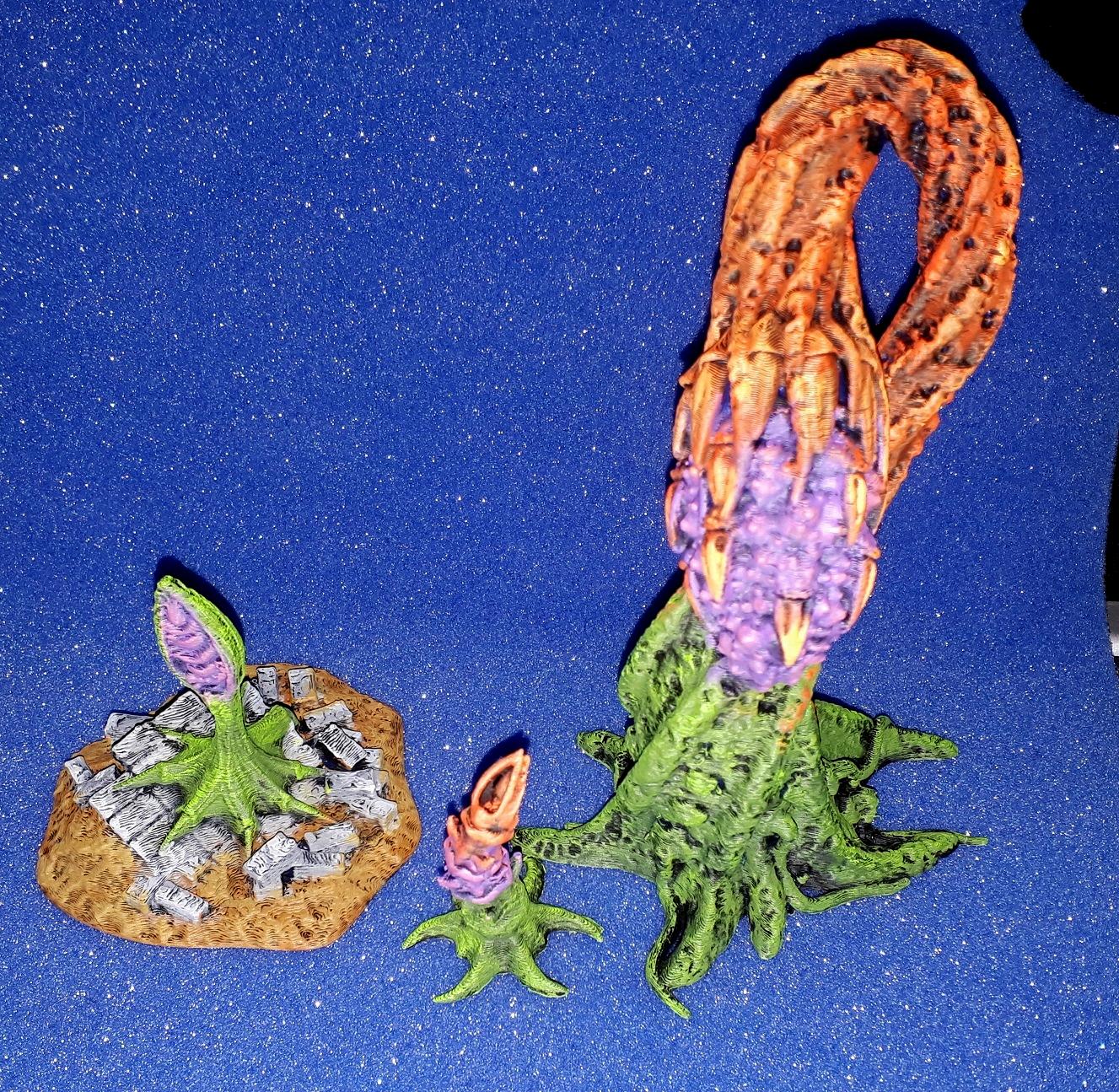 3d Printed, Terrain, 3d printed alien plant terrain