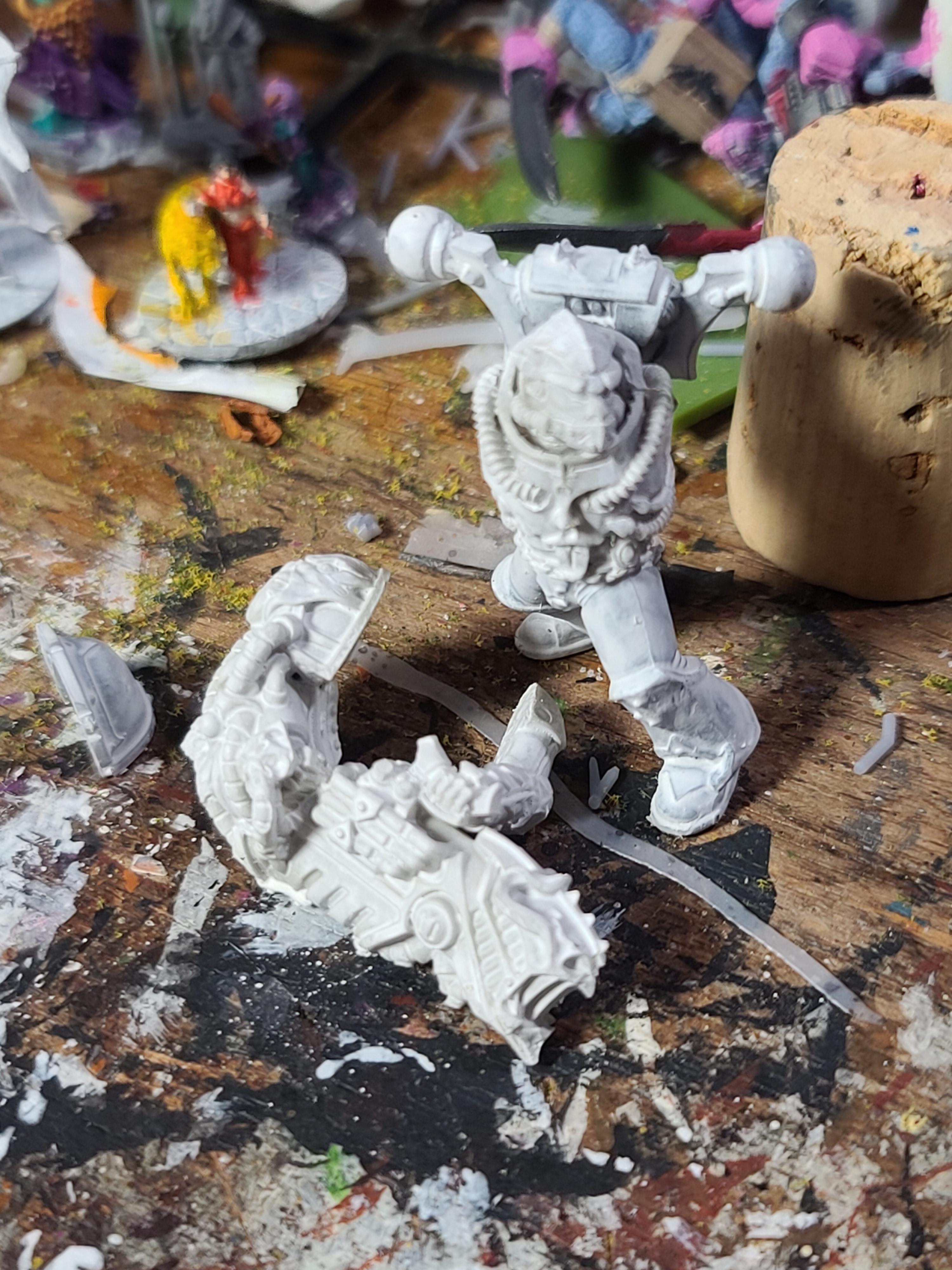 28mm, Chaos, Games Workshop, Kitbash, Kromlech, Slaanesh, Space Marines
