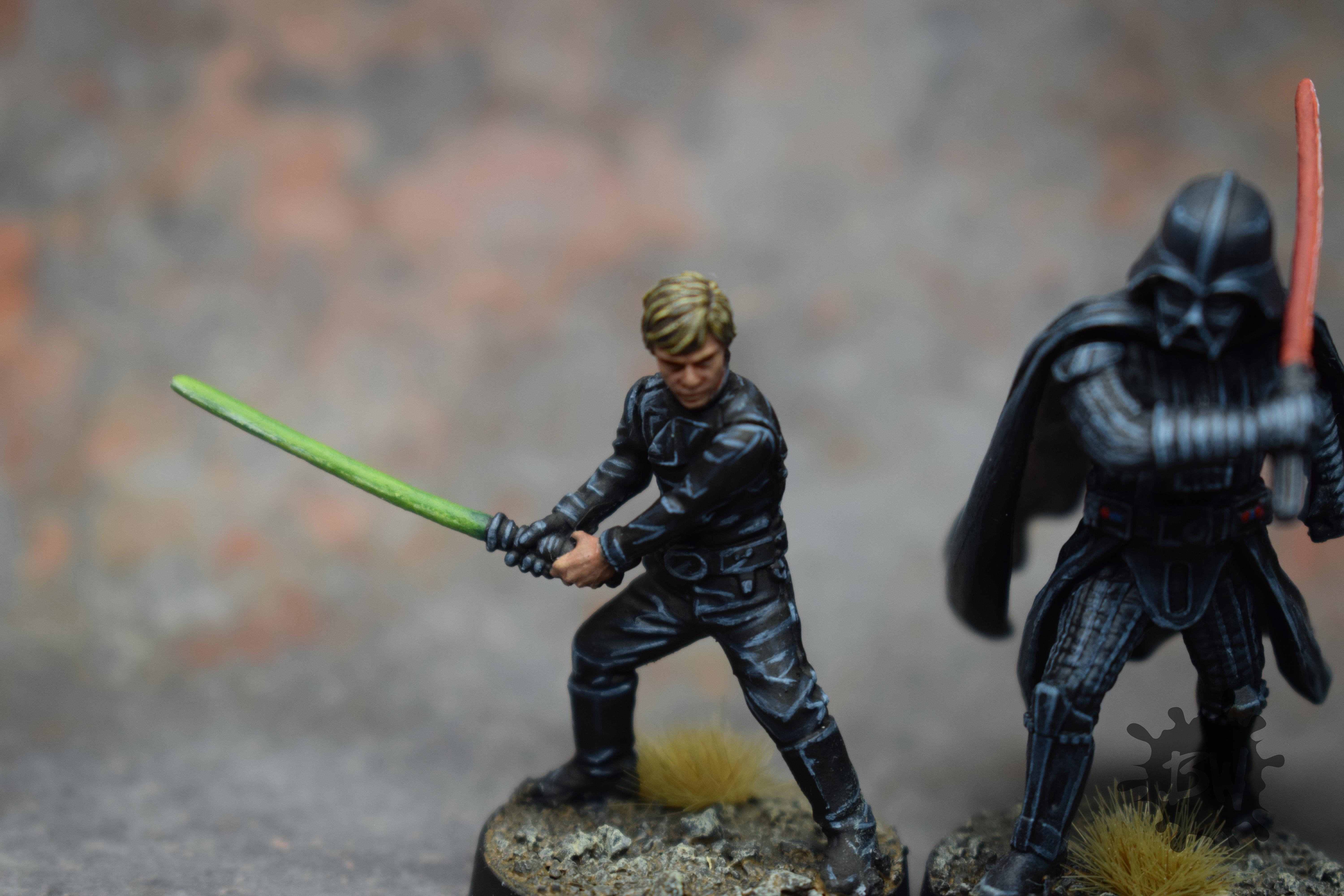 Amg, Army, Atomic Mass Games, Bw, Darth Vader Operative And Luke Skywalker Operative And Comms Specialist And Officer, Star Wars Legion, Swl