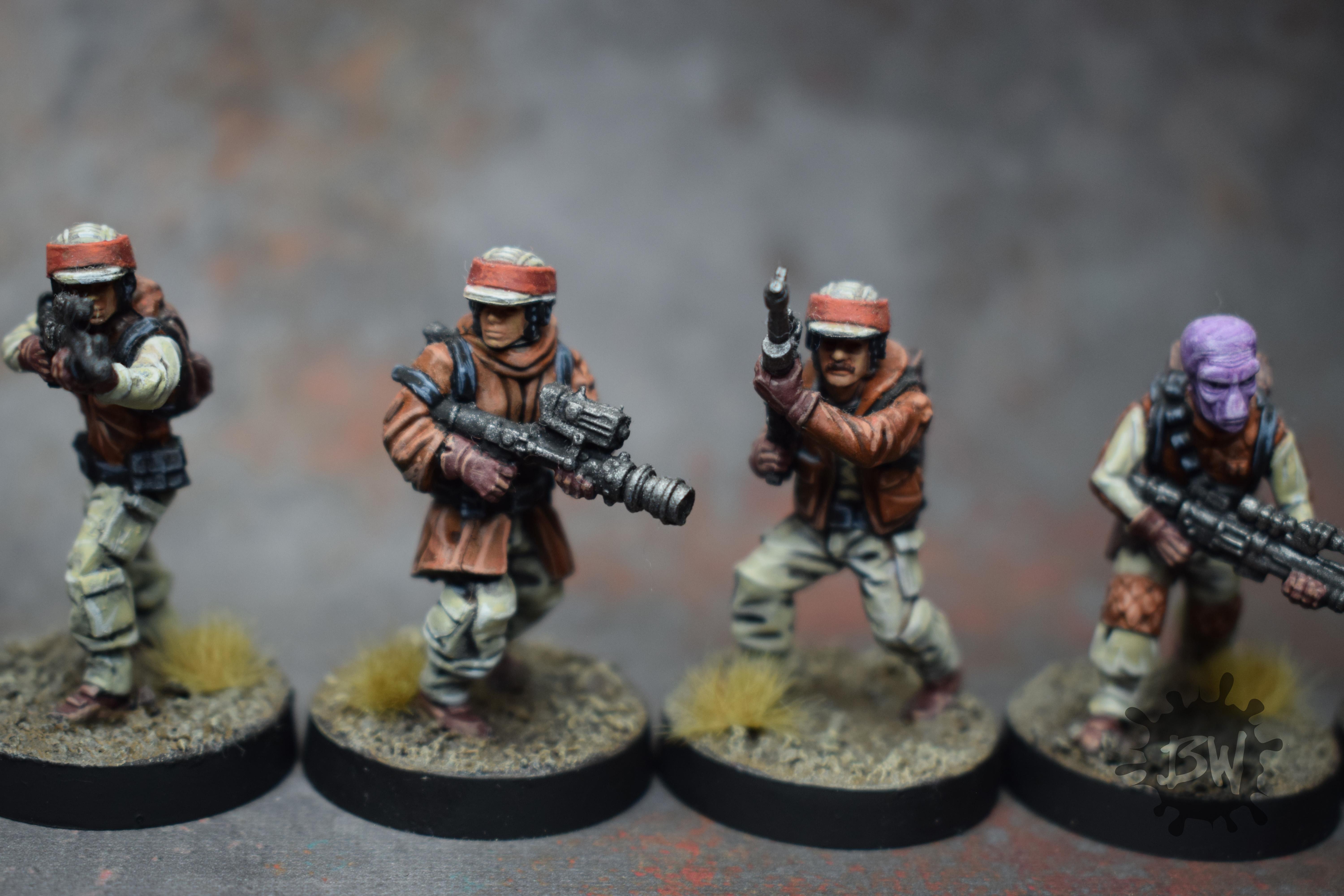 Amg, Army, Atomic Mass Games, Bw, Rebel Officer And Rebel Troopers, Star Wars Legion, Swl