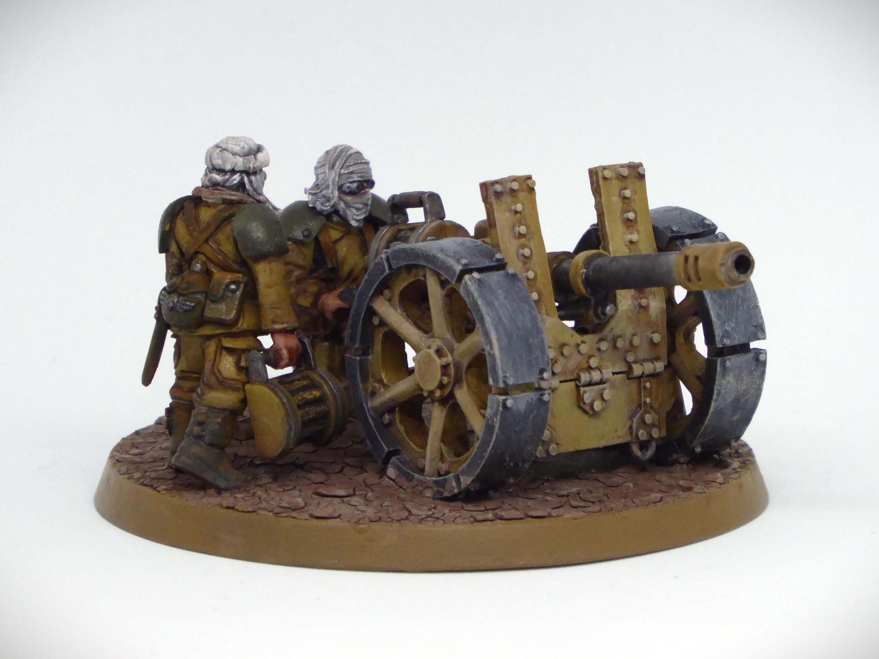 Autocannon, Heavy Weapons Team, Imperial Guard, Tallarn Desert Raiders
