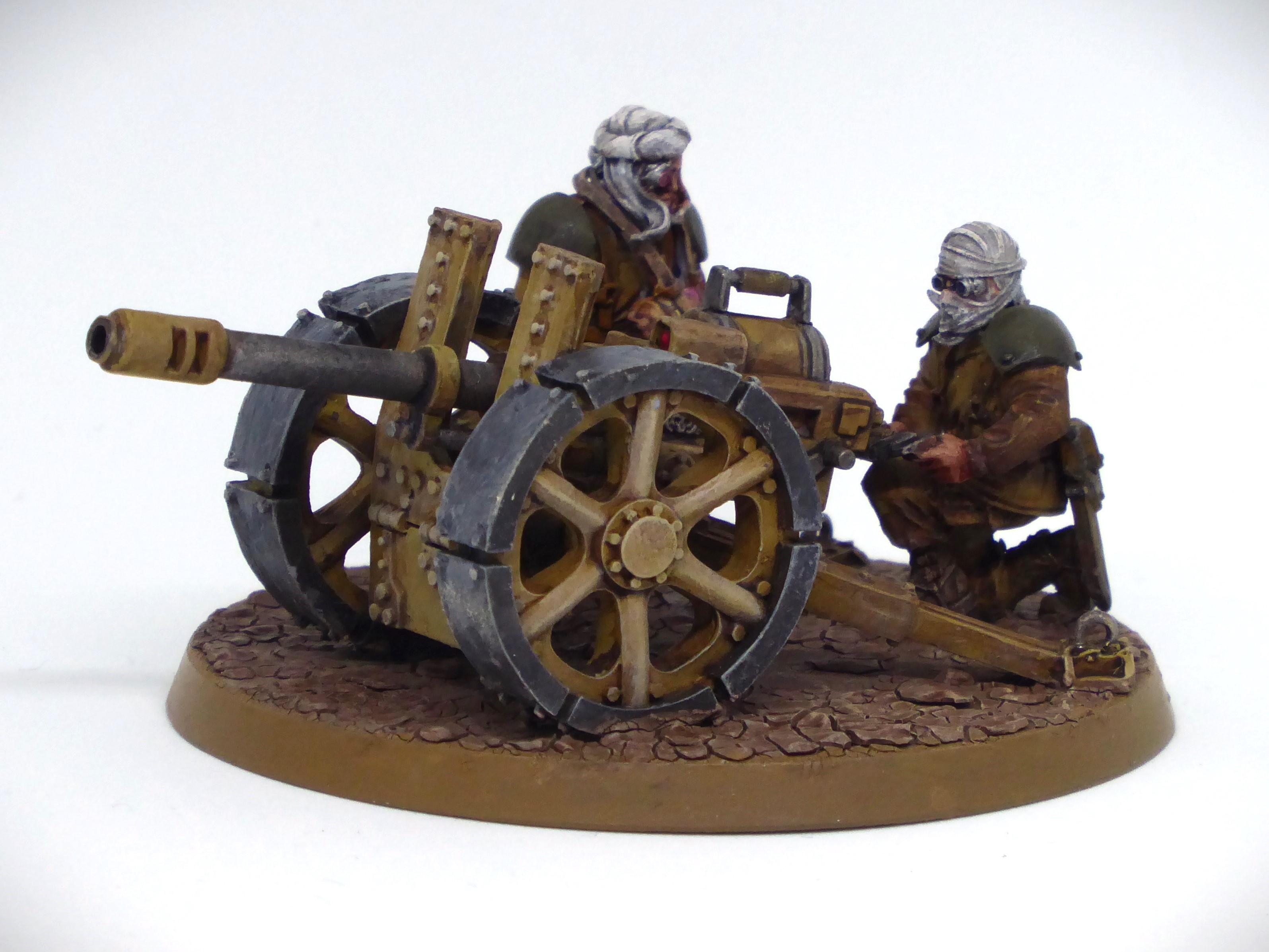 Autocannon, Heavy Weapons Team, Imperial Guard, Tallarn Desert Raiders