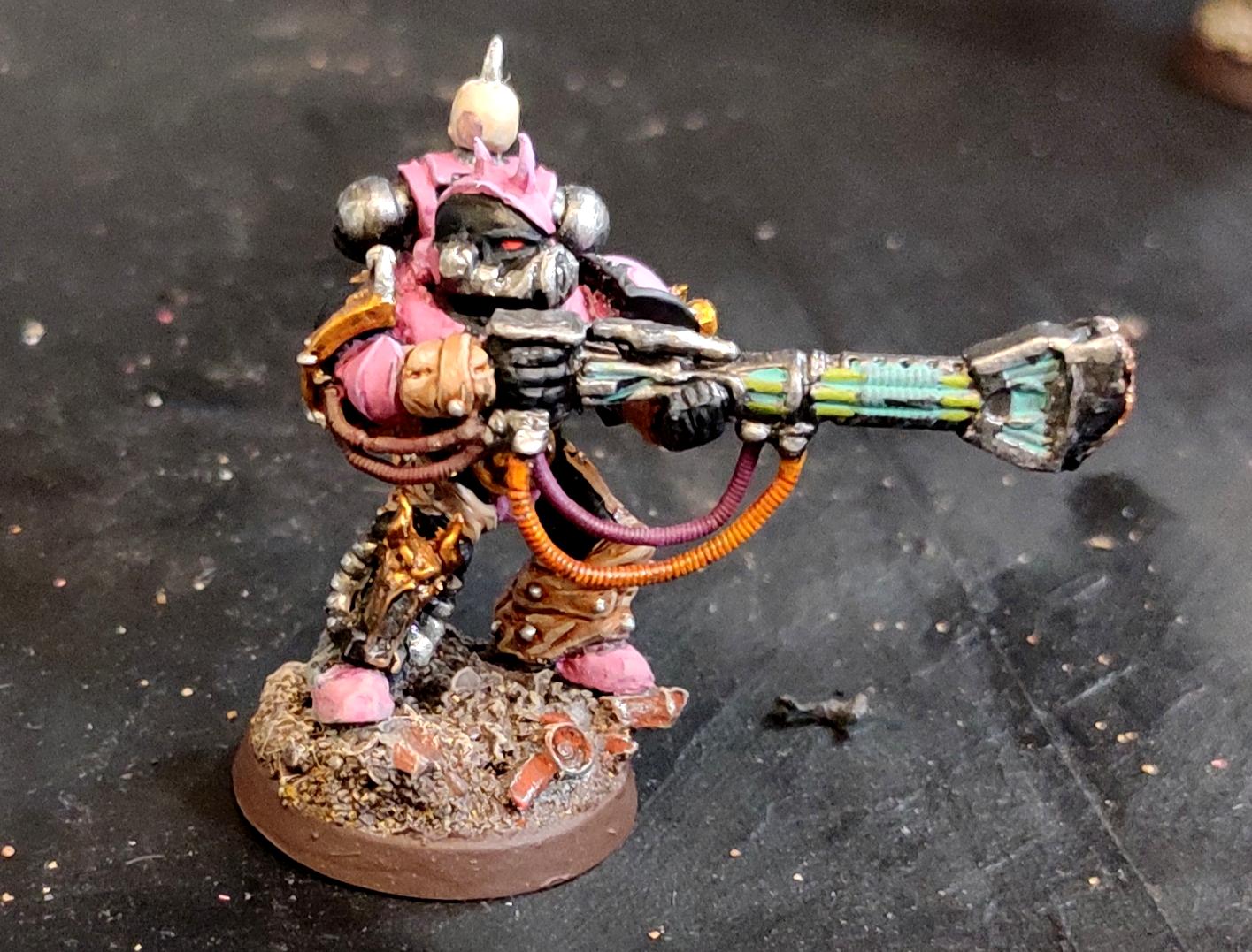 Blastmaster, Casting, Chaos, Chaos Space Marines, Conversion, Doom Siren, Emperor's Children, Flayed Skin, Heresy, Heretic Astartes, Infantry, Kitbash, Noise Marines, Perfection Or Death, Putty, Regiment, Scratch Build, Sculpting, Slaanesh, Sonic Weapon, Traitor Legions, Warhammer 40,000