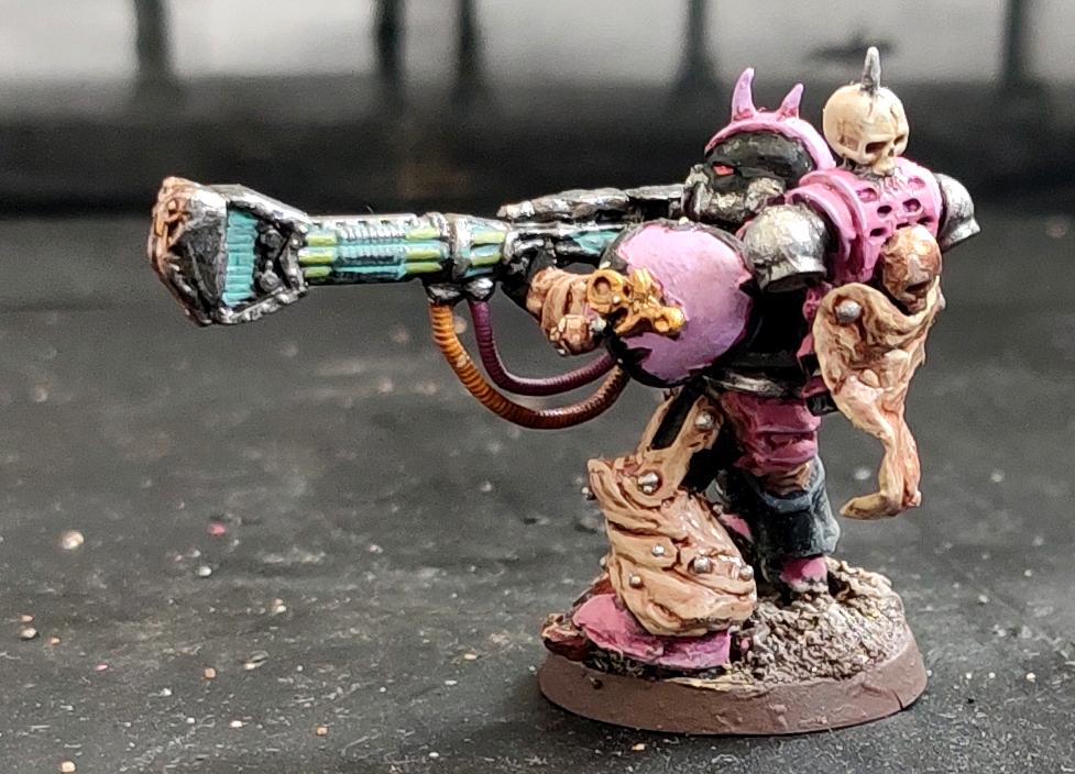 Blastmaster, Casting, Chaos, Chaos Space Marines, Conversion, Doom Siren, Emperor's Children, Flayed Skin, Heresy, Heretic Astartes, Infantry, Kitbash, Noise Marines, Perfection Or Death, Putty, Regiment, Scratch Build, Sculpting, Slaanesh, Sonic Weapon, Traitor Legions, Warhammer 40,000