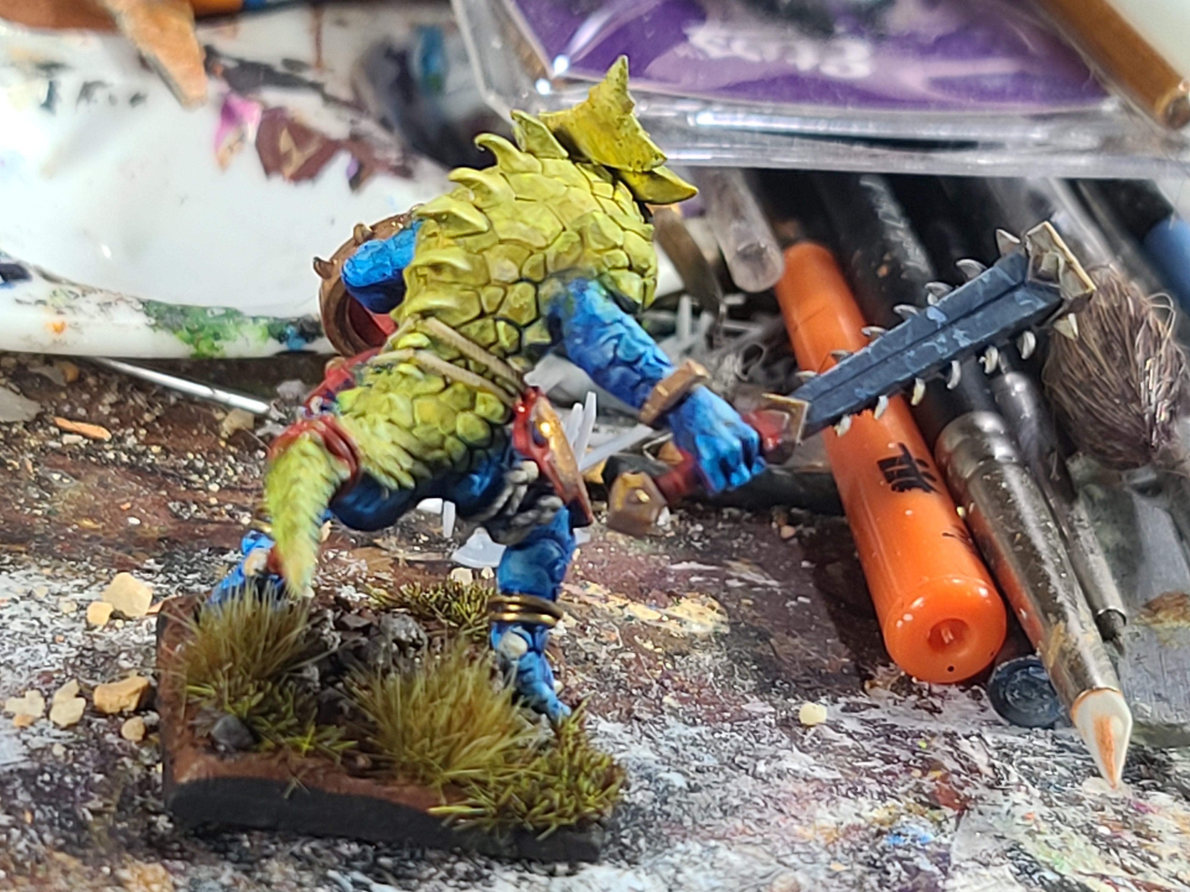 28mm, Games Workshop, Hero, Lizardmen, Monthly Model, Saurus, Warhammer Fantasy
