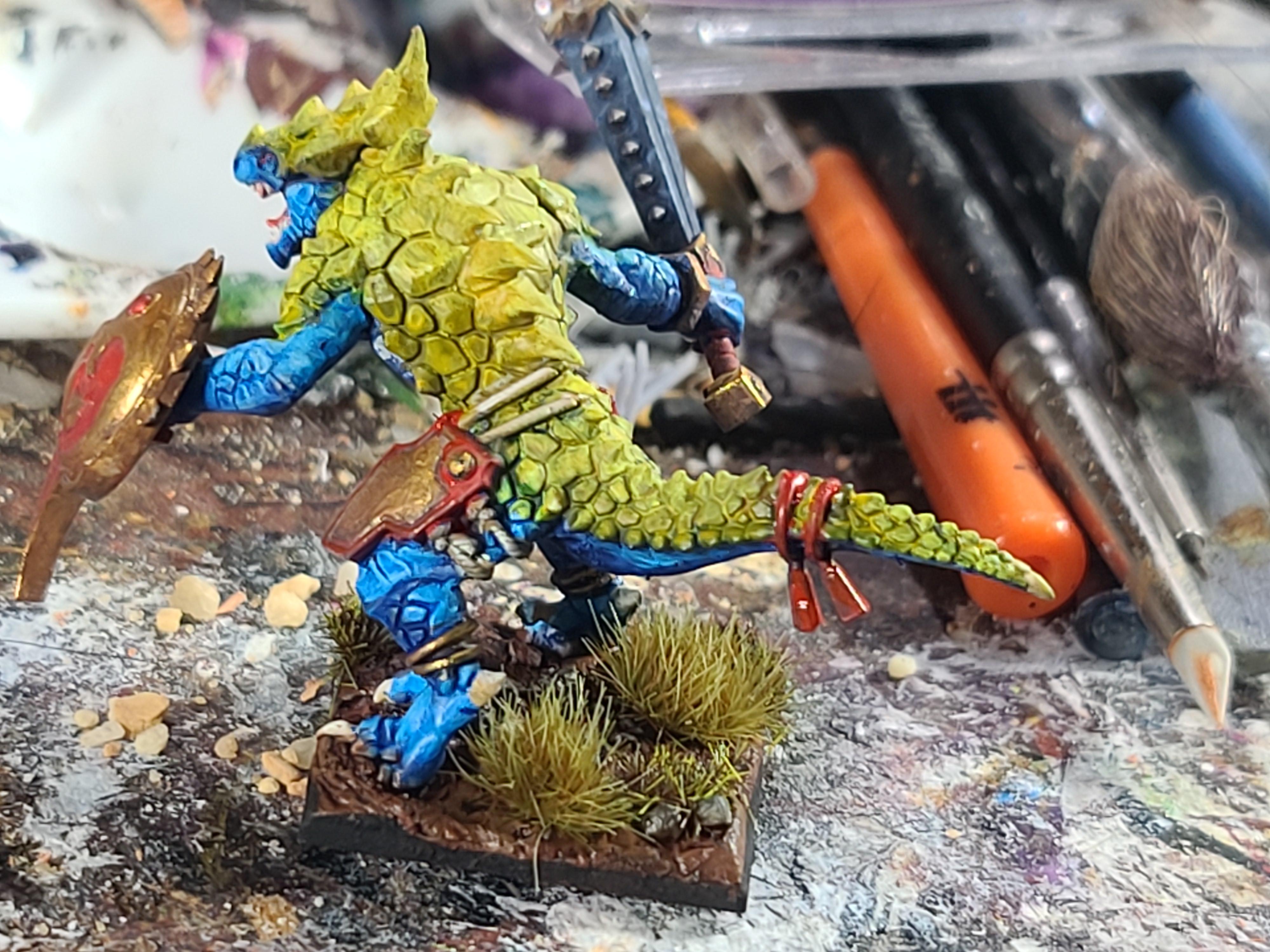 28mm, Games Workshop, Hero, Lizardmen, Monthly Model, Saurus, Warhammer Fantasy