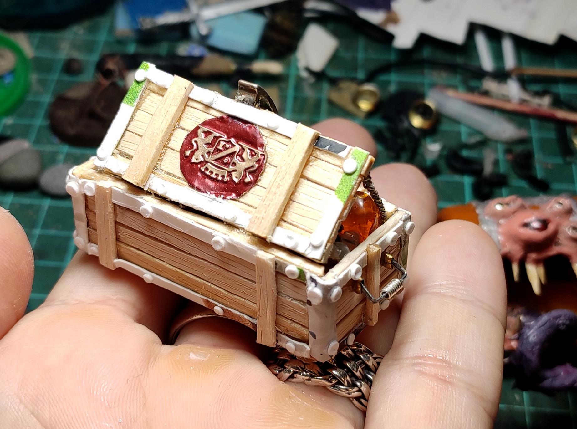 Chest, Dungeons And Dragons, Jewelry, Loot, Scratch Building, Terrain, Treasure, Warhammer Fantasy, Wooden, Work In Progress