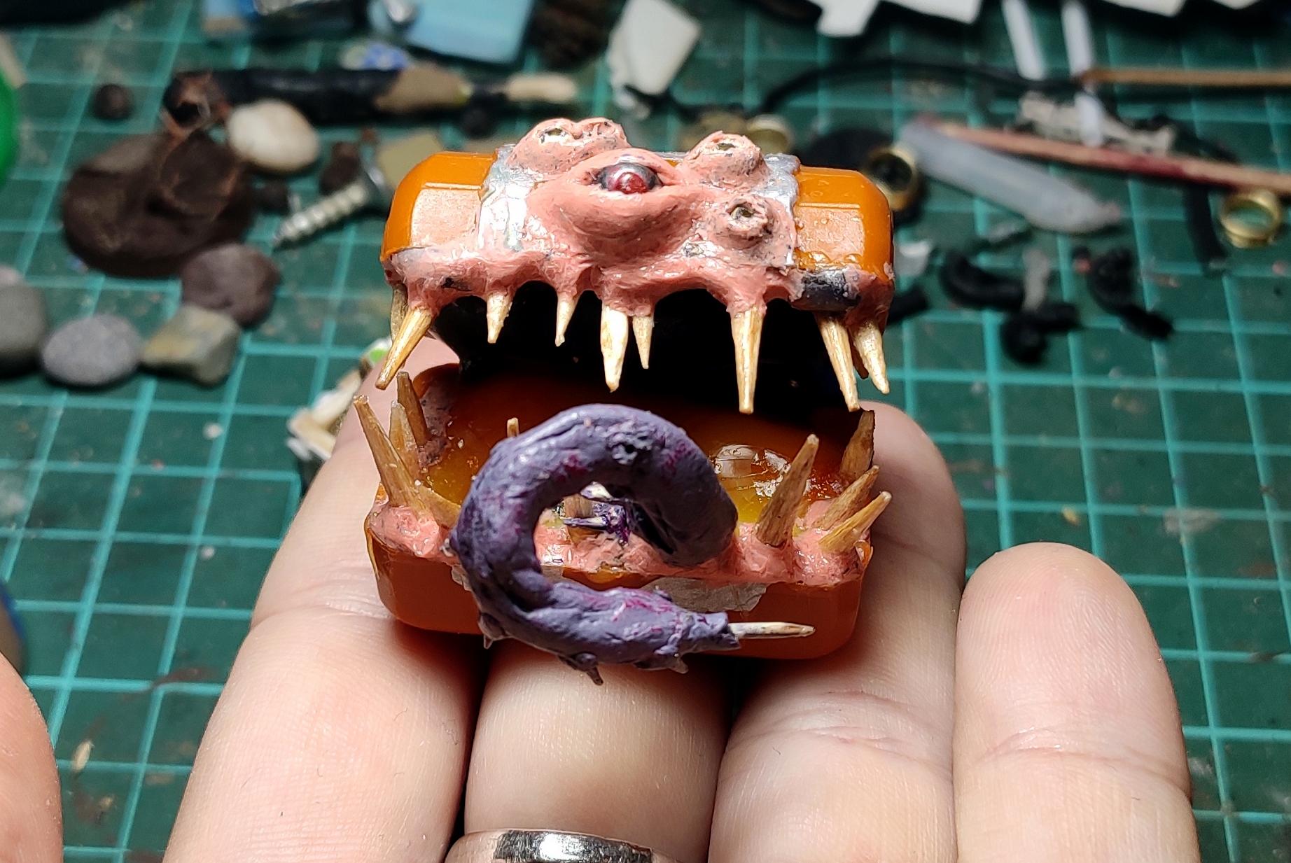 Chest, Dungeons And Dragons, Mimic, Monster, Scratch Building, Terrain, Trap, Warhammer Fantasy, Work In Progress