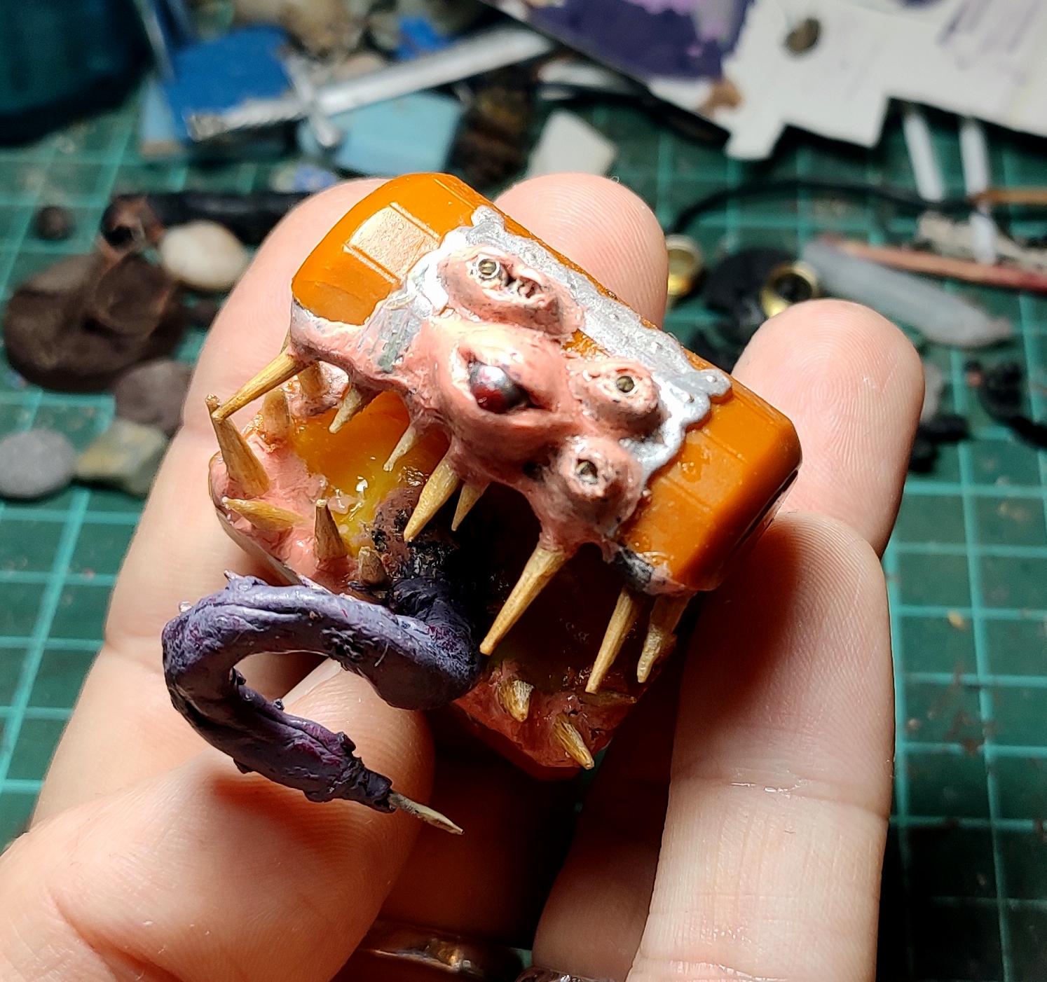 Chest, Dungeons And Dragons, Mimic, Monster, Scratch Building, Terrain, Trap, Warhammer Fantasy, Work In Progress