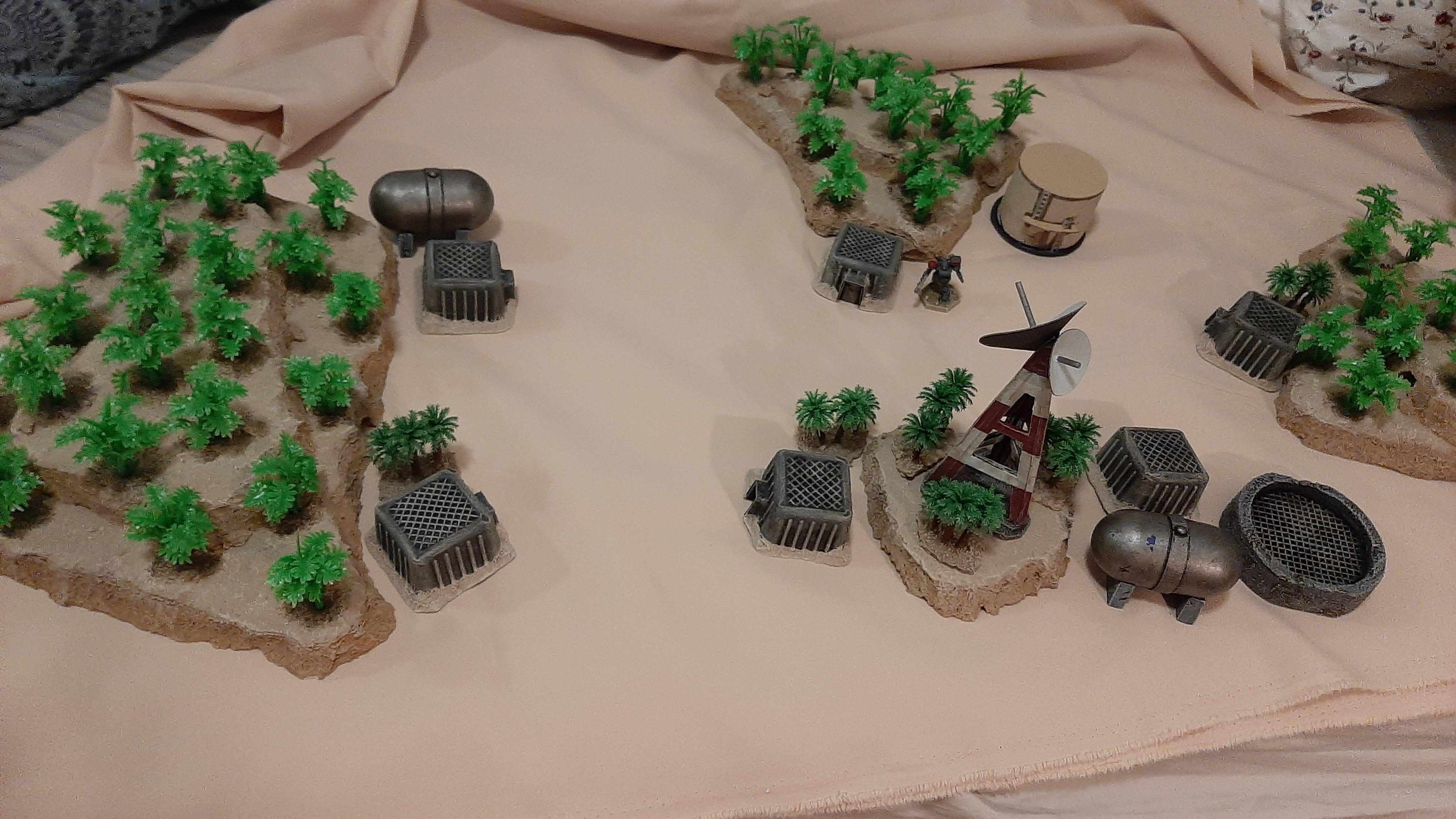 1:144, 9, Blitz, Board, Buildings, Combat, Custom, Desert, Dream, Fabric, Factory, Game Table, Gear, Habs, Heavy, Hills, Mech, Mecha, Mountains, Pod, Quonset, Roads, Robot, Rocks, Scratch Build, Tabletop, Tank, Terrain, Textile, Trees, Vent