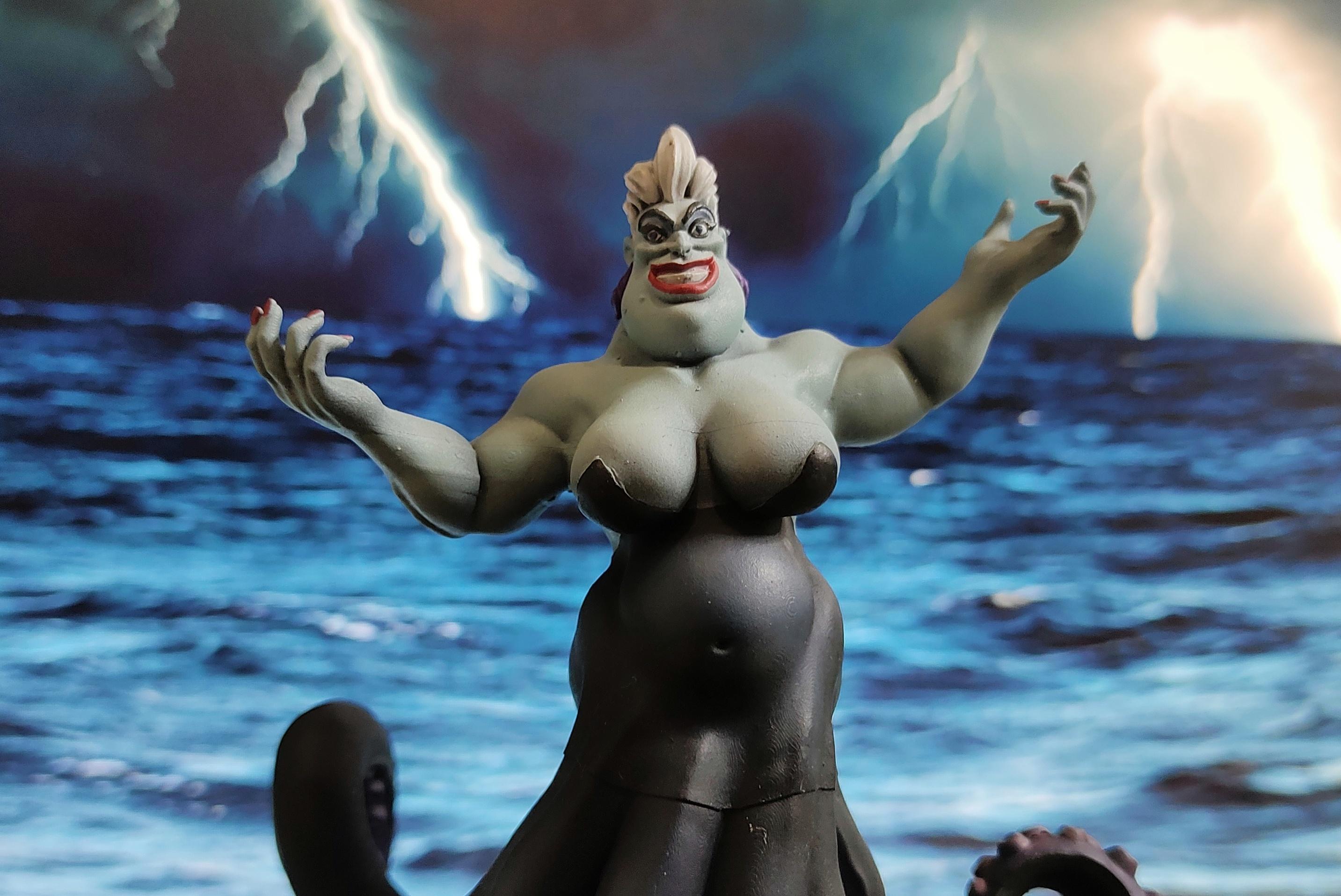 3d Print, Disney, Figure, Little Mermaid, Sea Witch, Ursula, Witch