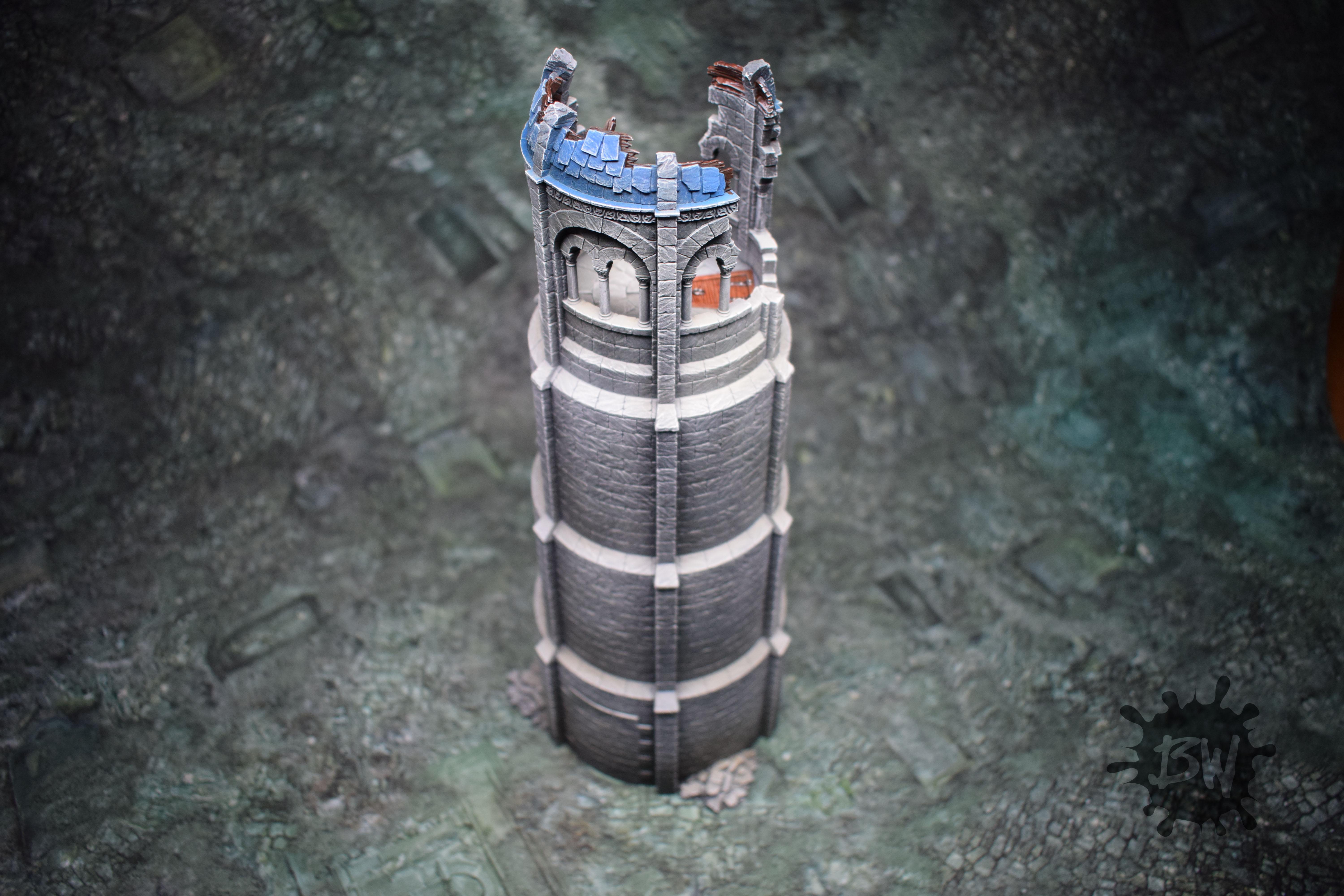 Bw, Games Workshop, Gondor Settlement, Lord Of The Rings, Mesbg, Tower