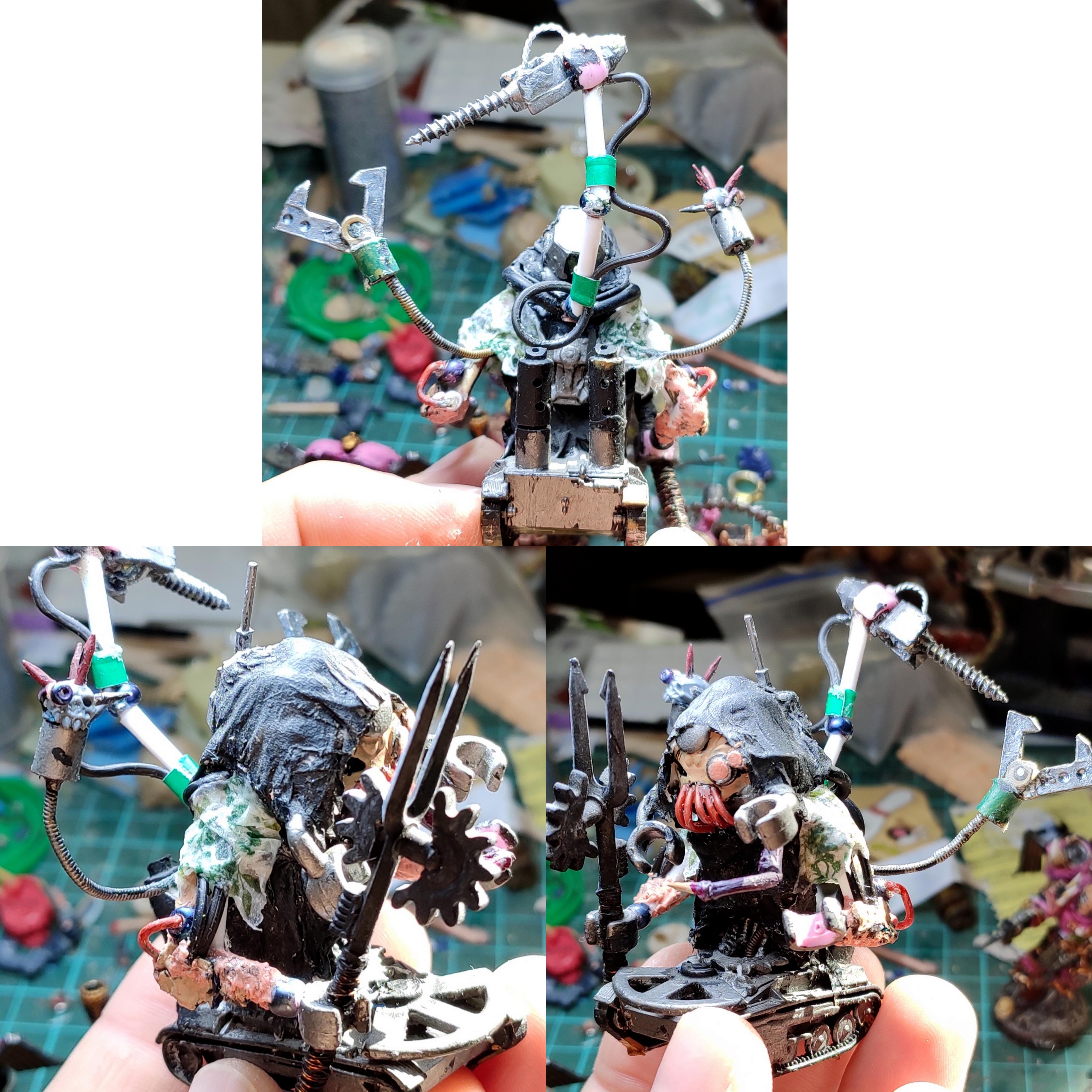Admech, Chaos, Collage, Conversion, Cyborg, Dark Mechanicus, Drill, Heresy, Kitbash, Krang, Magos, Mechadendrite, Retinue, Scratch Build, Servitors, Servo Arms, Update, Warhammer 40,000