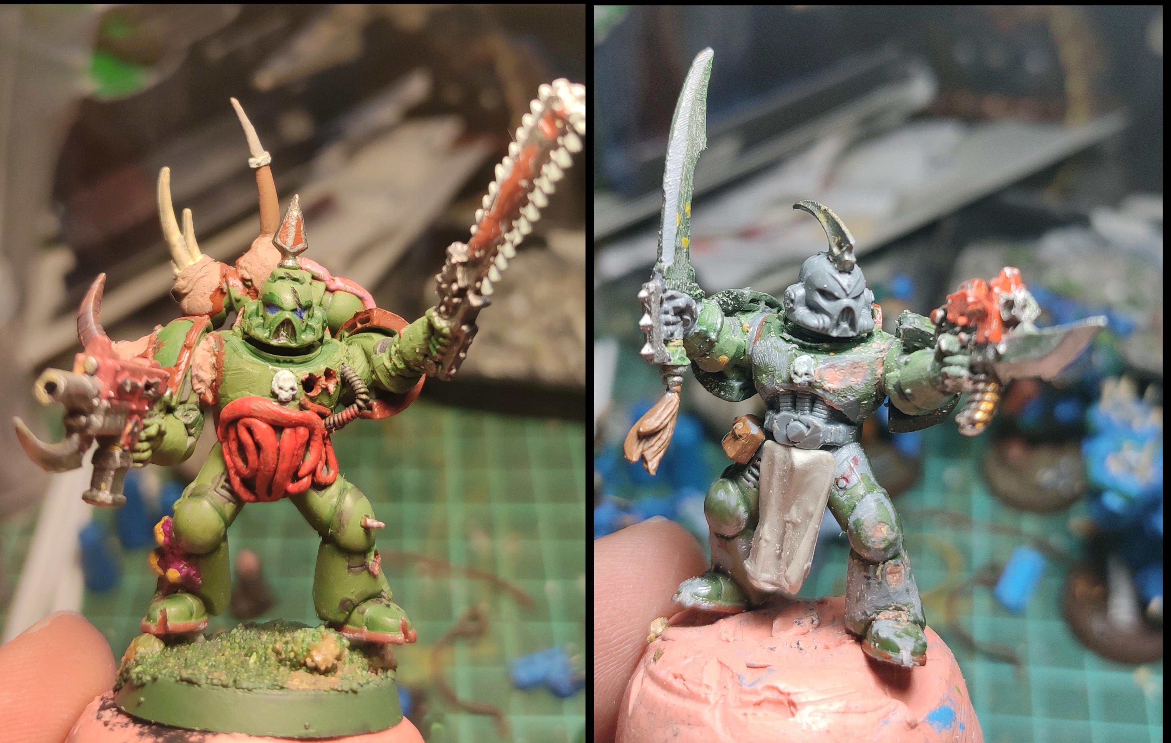 Chaos, Chaos Space Marines, Collage, Conversion, Death Guard, Heresy, Heretic Astartes, Infantry, Kitbash, Plague Marines, Rebuild, Traitor Legions, Warhammer 40,000, Work In Progress