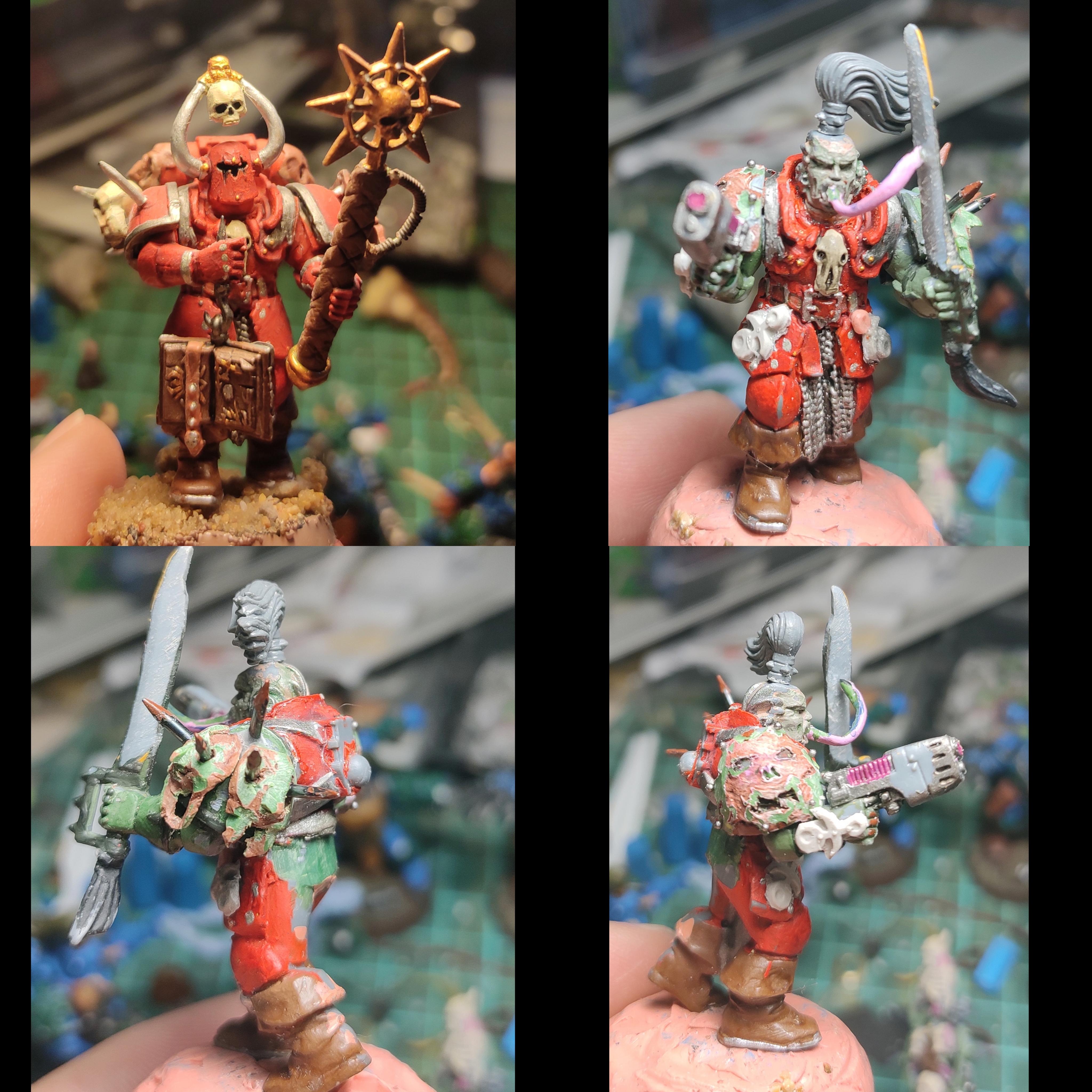 Chaos, Chaos Space Marines, Collage, Conversion, Flayed Face, Heresy, Heretic Astartes, Infantry, Kitbash, Rebuild, Tongue, Traitor Legions, Warhammer 40,000, Work In Progress