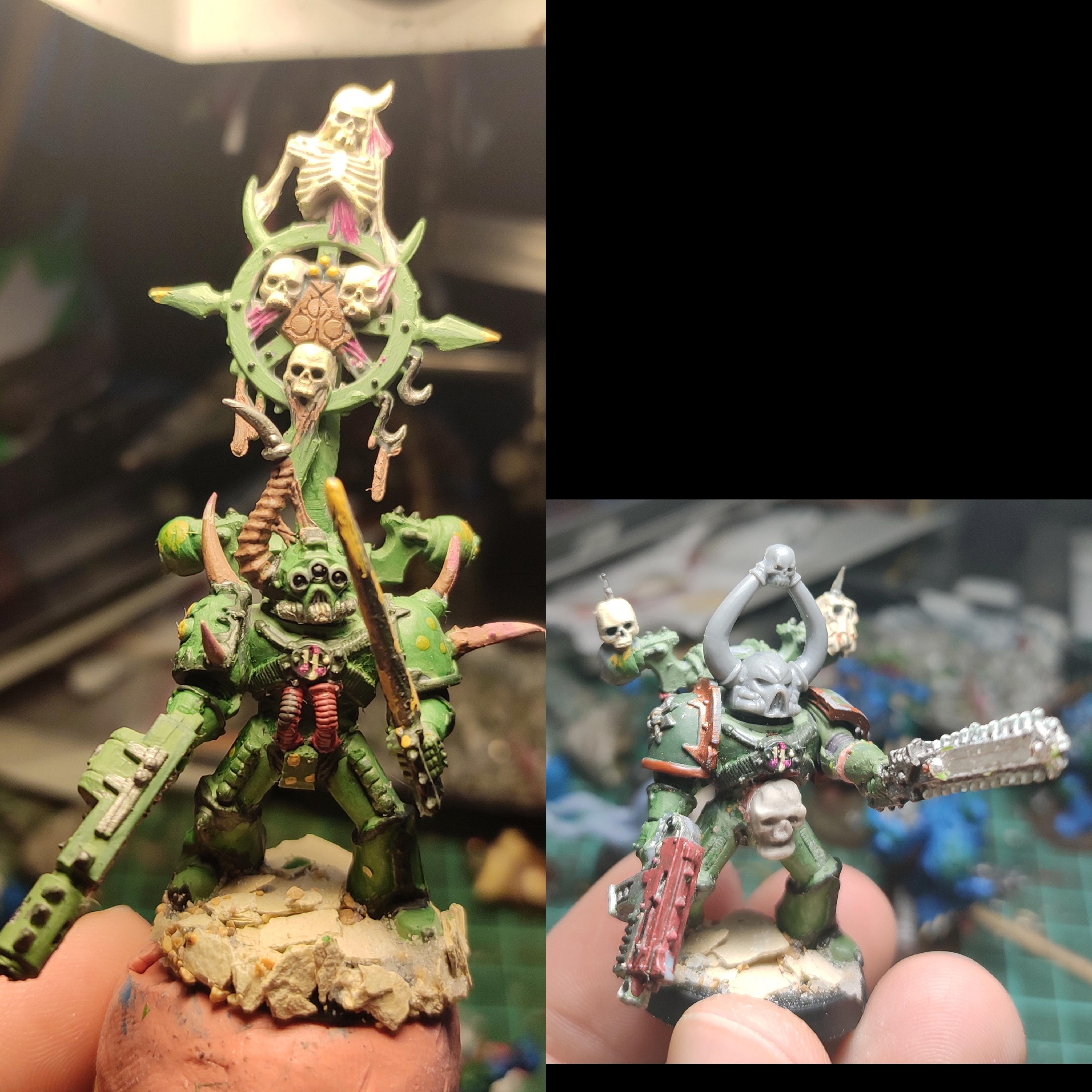 Chaos, Chaos Space Marines, Collage, Conversion, Death Guard, Heresy, Heretic Astartes, Infantry, Kitbash, Plague Marines, Rebuild, Traitor Legions, Warhammer 40,000, Work In Progress