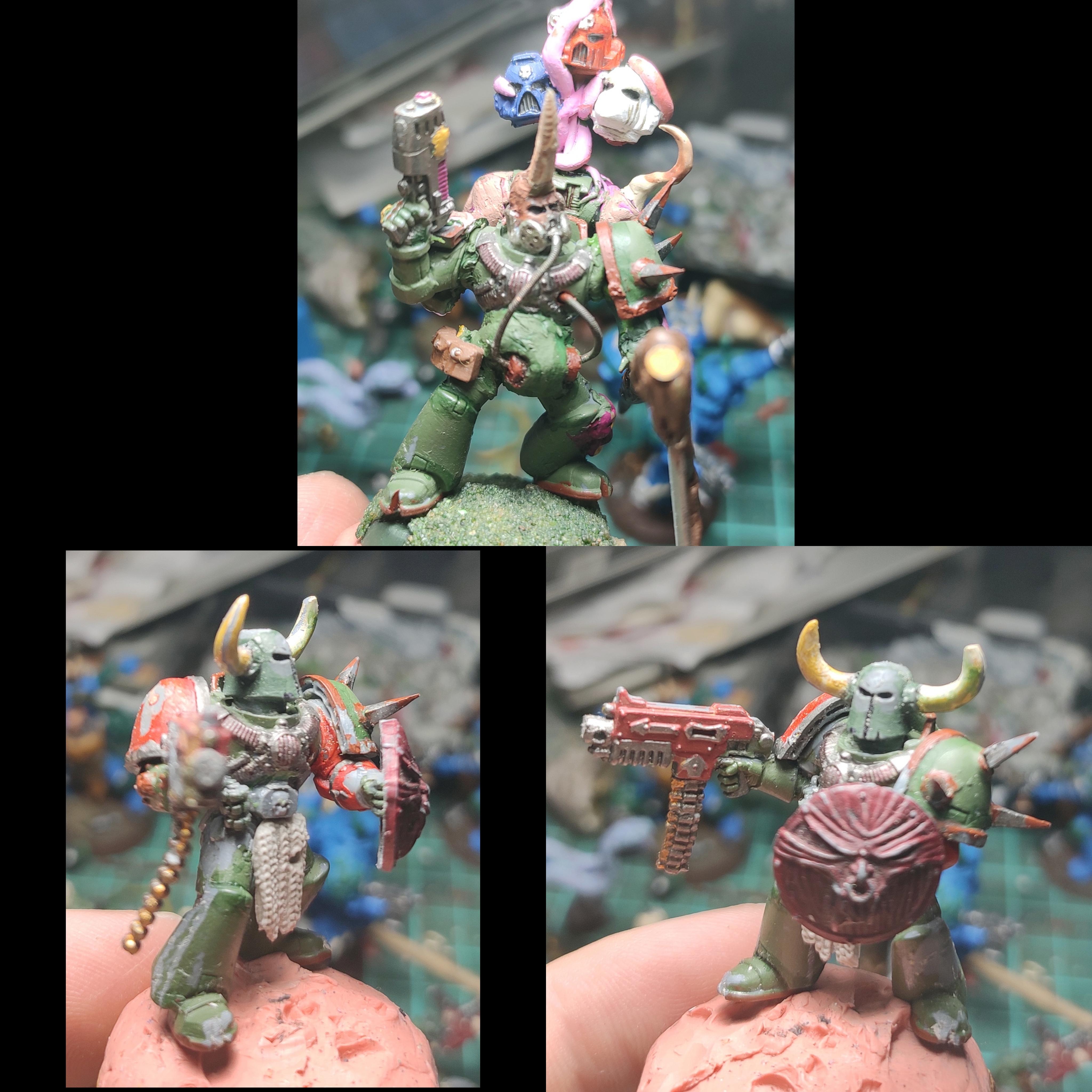 Chaos, Chaos Space Marines, Collage, Conversion, Death Guard, Heresy, Heretic Astartes, Infantry, Kitbash, Plague Marines, Rebuild, Traitor Legions, Warhammer 40,000, Work In Progress