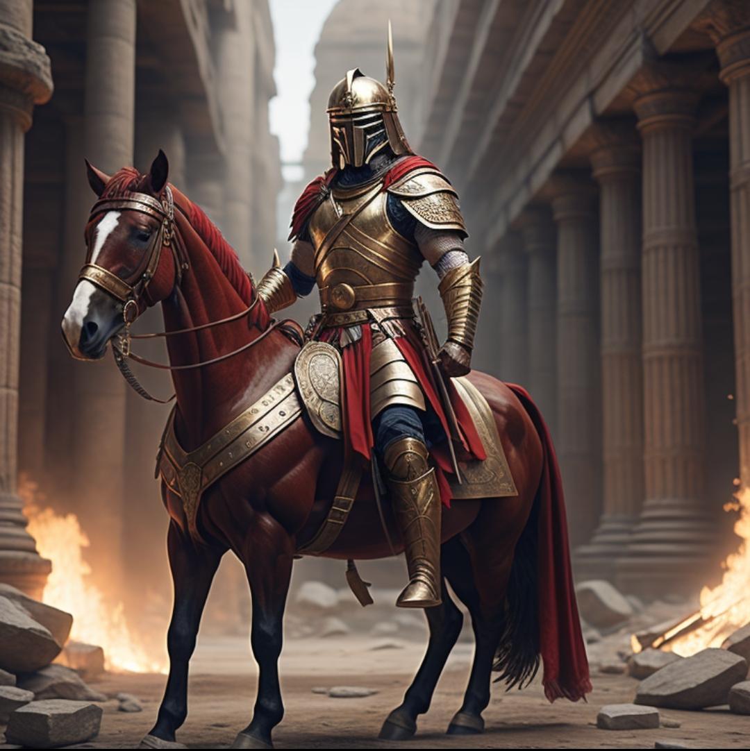Greek on horse