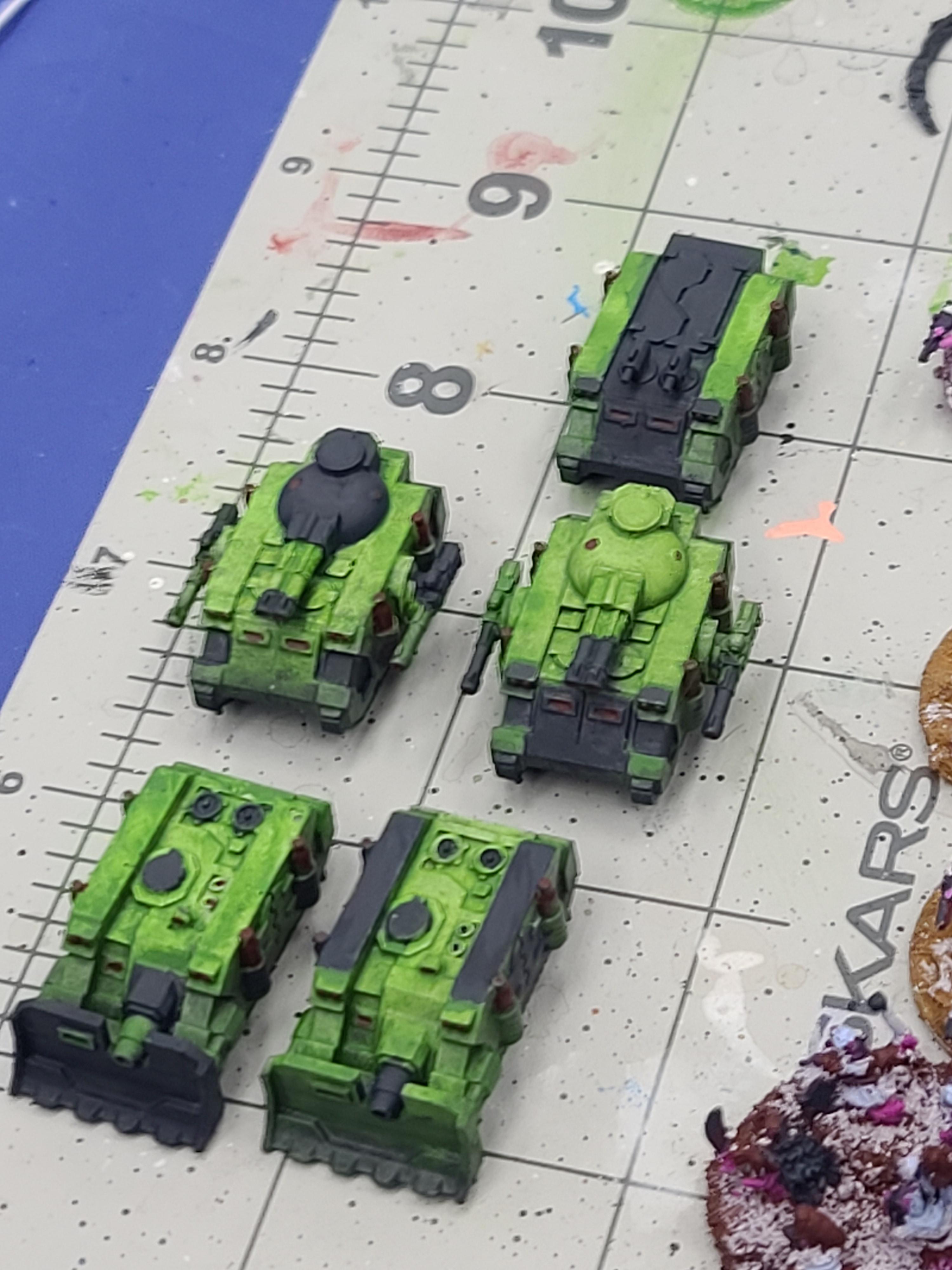 6mm, Epic, Predator, Rhino, Salamanders, Space Marines, Vindicatior