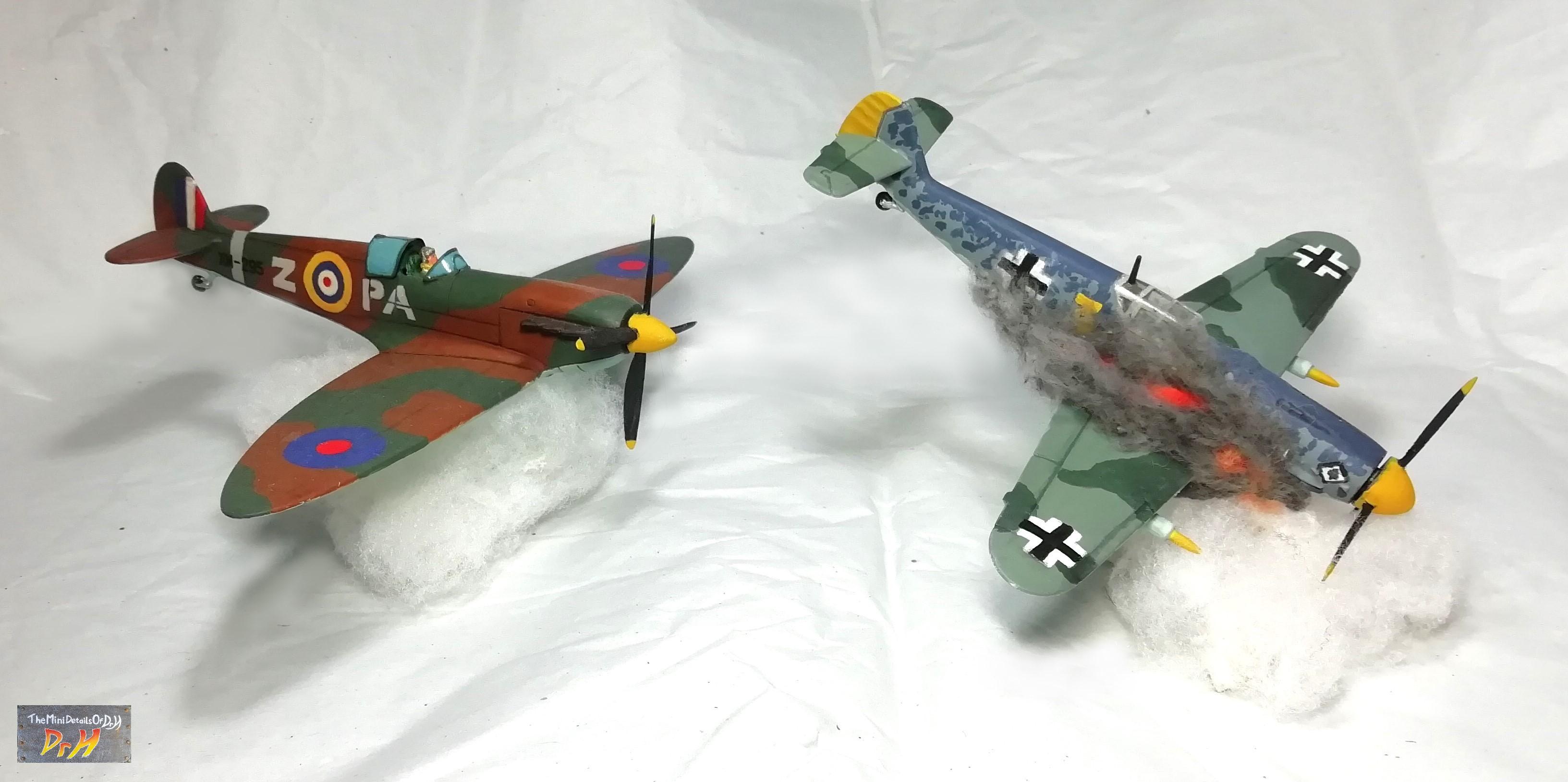 Spitfire and Bf 109 