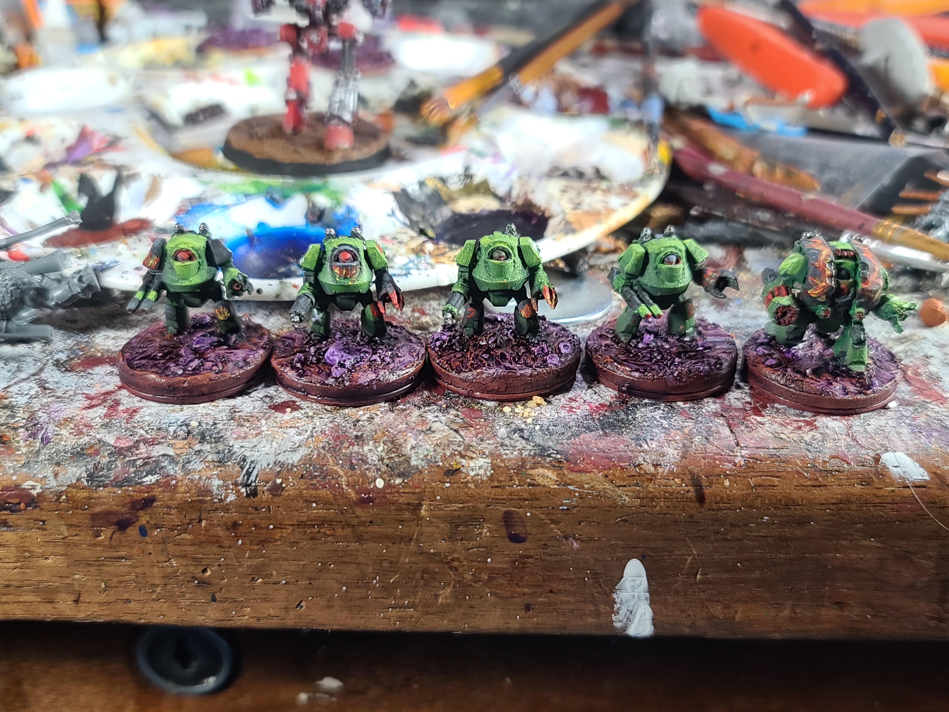 3d Printed, 6mm, Contemptor, Dreadnaut, Dreadnought, Leviathan, Mdf Base, Salamanders, Space Marines