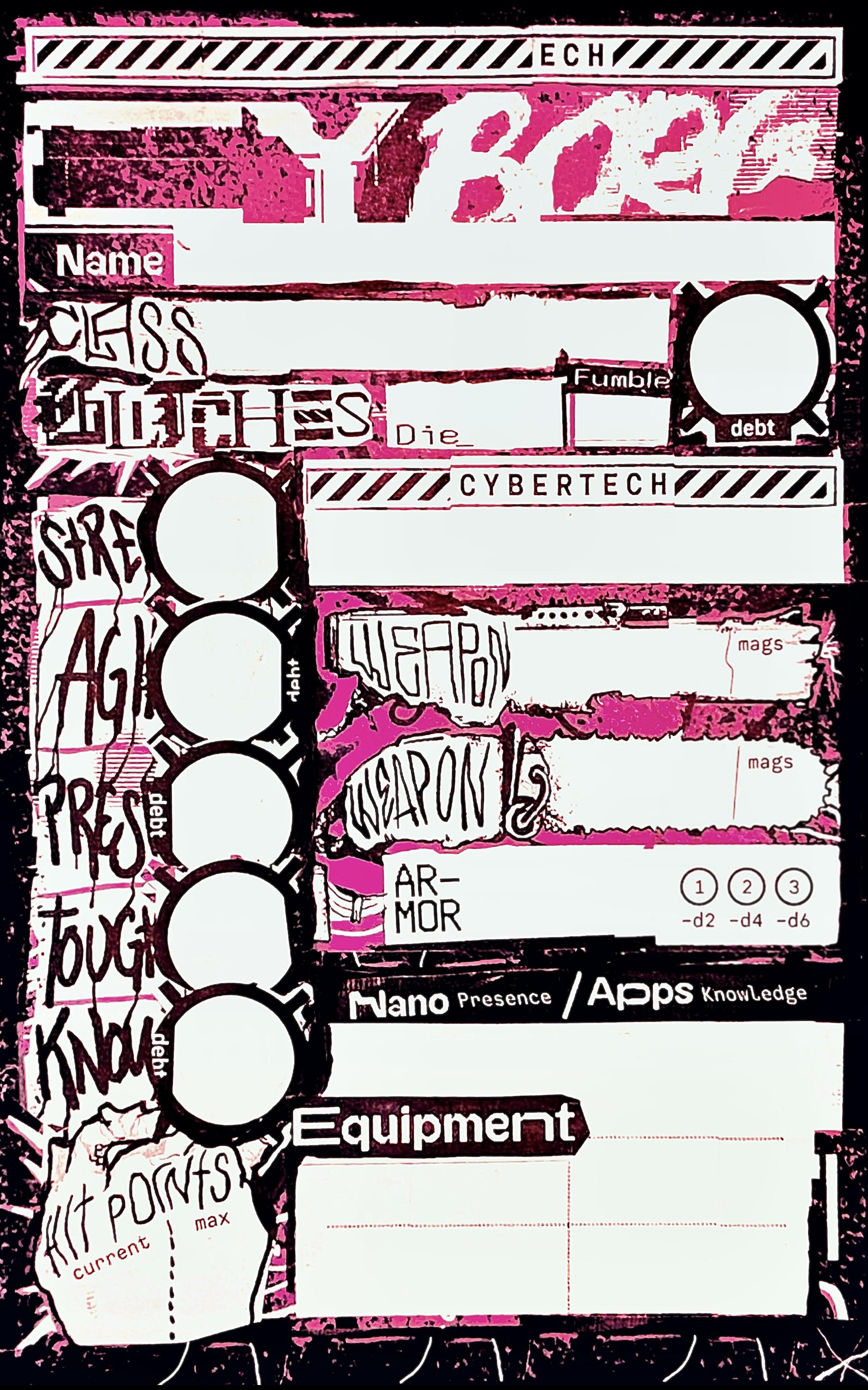 Cy_borg, Sidekick sheet